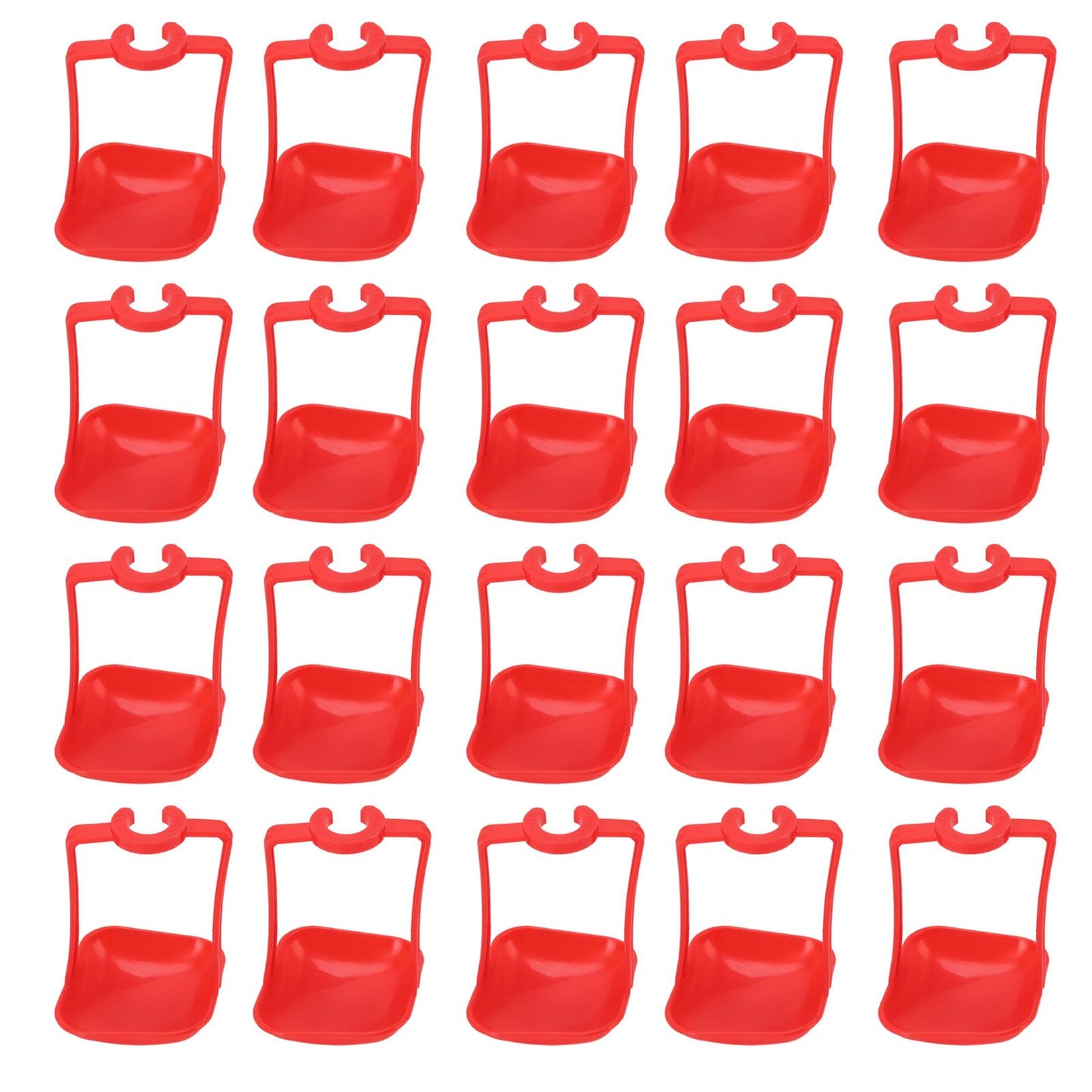 20Pcs Chicken Automatic Waterer Cups Rust Proof Bright Color Chicken Drinking Cups for Farm Red