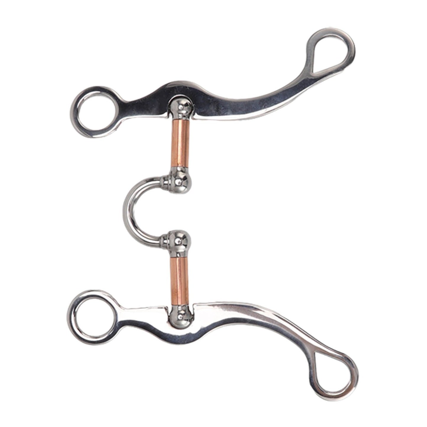 Horse Snaffle Bit Stainless Steel Rose Gold Plated Horse Gag Loose Ring Outdoor Garden Cultivation Horse Mouth Bit