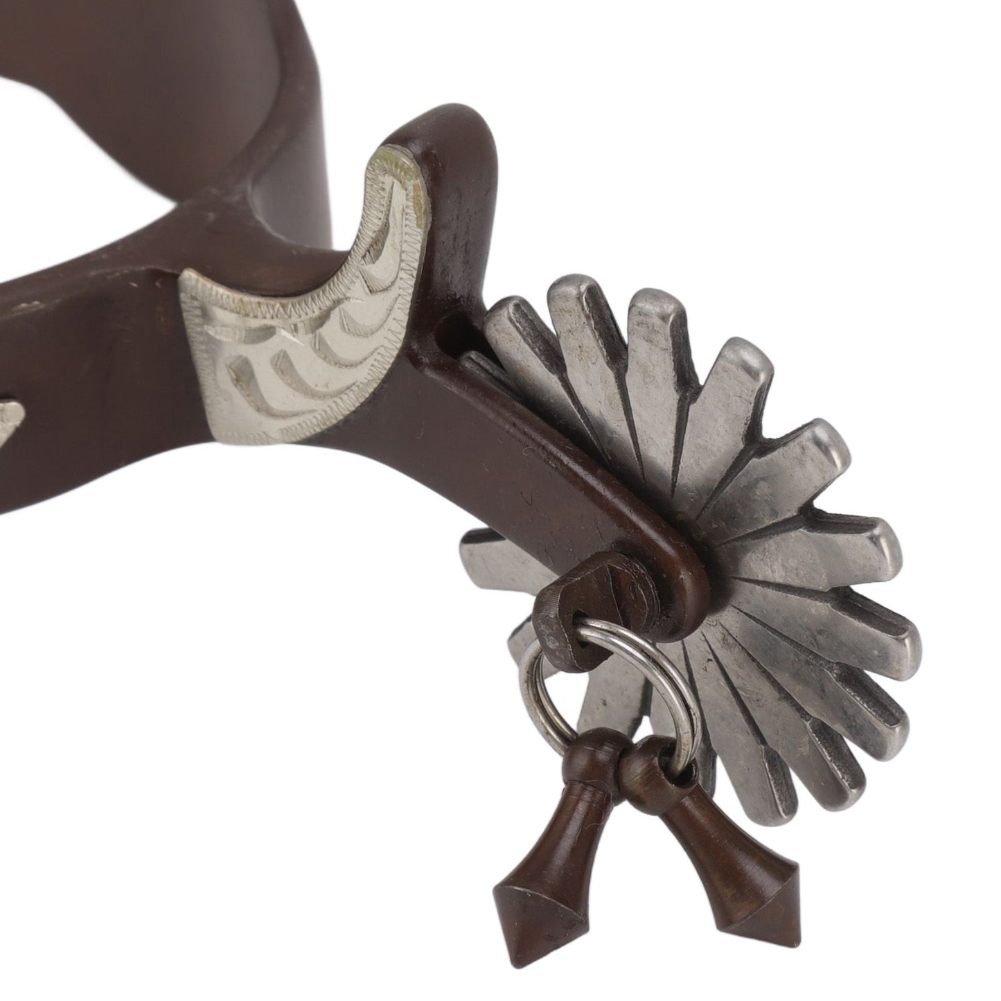 2 PCS Cowboy Horse Spurs Outdoor Garden Retro Spurs Saddlery Equipment with Cow Icon