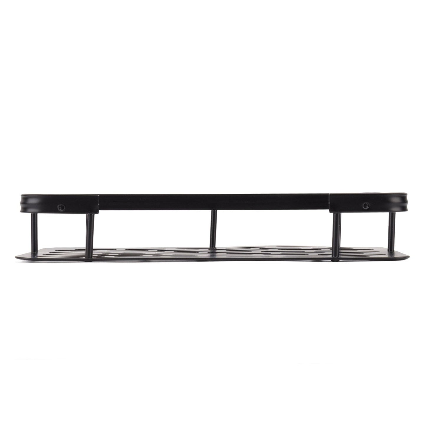 Shower Caddy Single Tier Durable Aluminium Rustproof Sticker Installation Shower Shelf for Bathroom Bedroom Kitchen Black