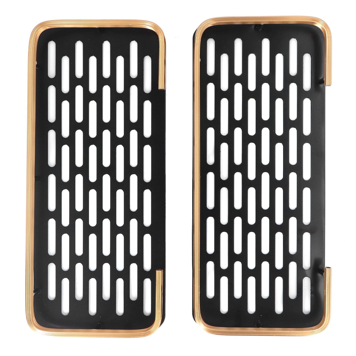 Shower Caddy Double Layer Rectangle Shape Space Saving Aluminum Punching Free Installation Bathroom Supplies for Home Black Gold