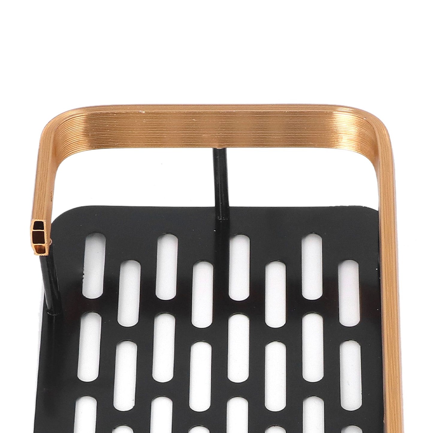 Shower Caddy Double Layer Rectangle Shape Space Saving Aluminum Punching Free Installation Bathroom Supplies for Home Black Gold