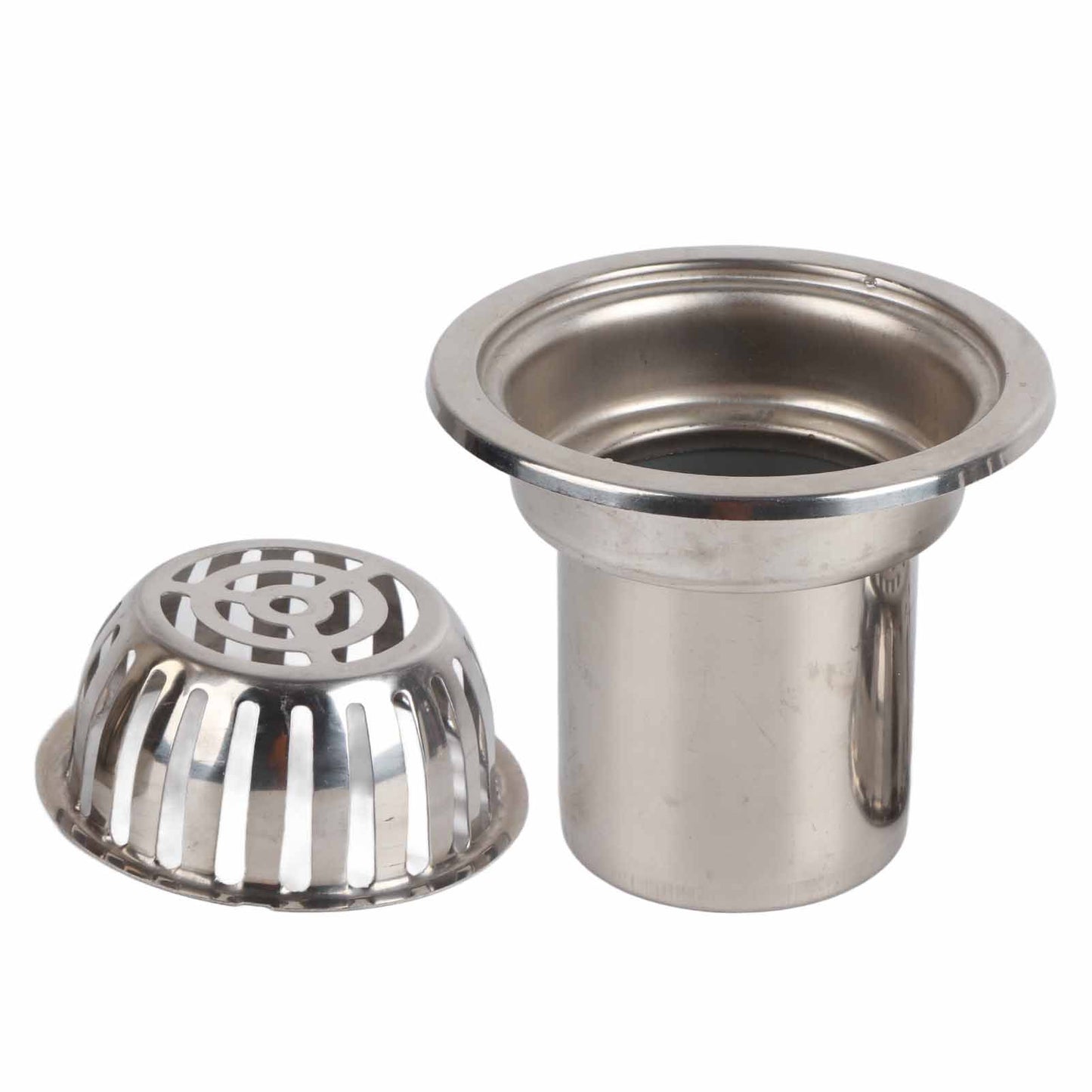 Roof Floor Drain Stainless Steel Non Blocking Balcony Outdoor Rain Bucket Drainage Parts Round 5in