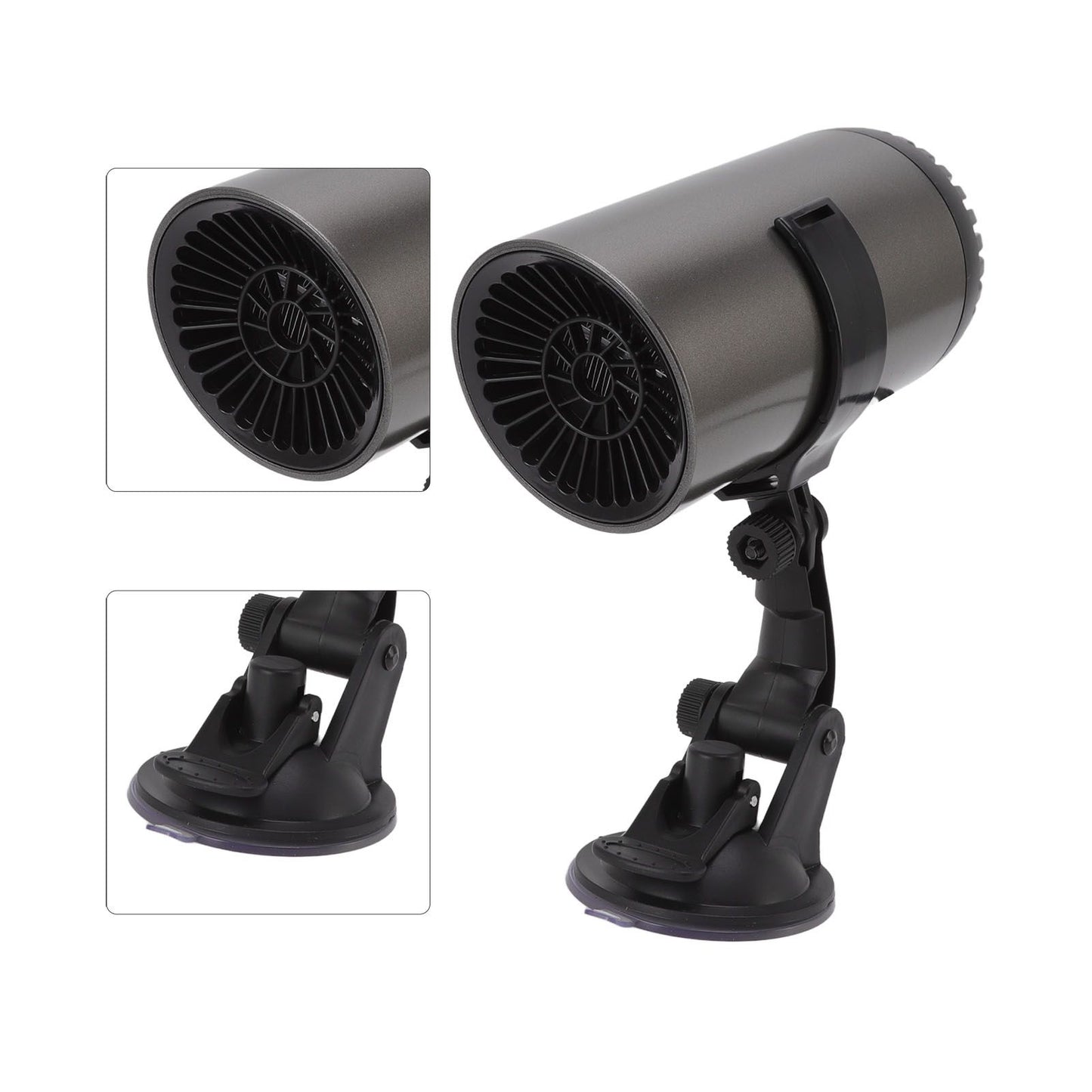 Car Heater Front Windshield Defogging Heater Defroster Car Air Purifying Heater 12V with Suction Cup Bracket