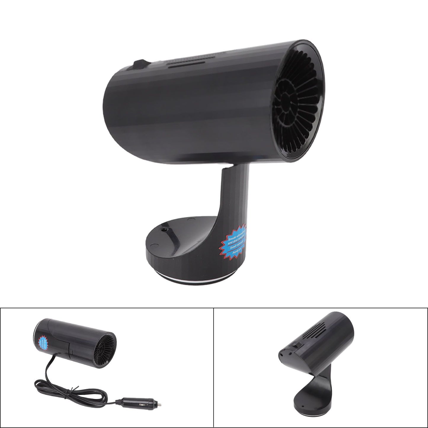 Car Heater Cool and Warm Fast Heating Portable Cigarette Lighter Car Heater Demister Defroster with Rotatable Base