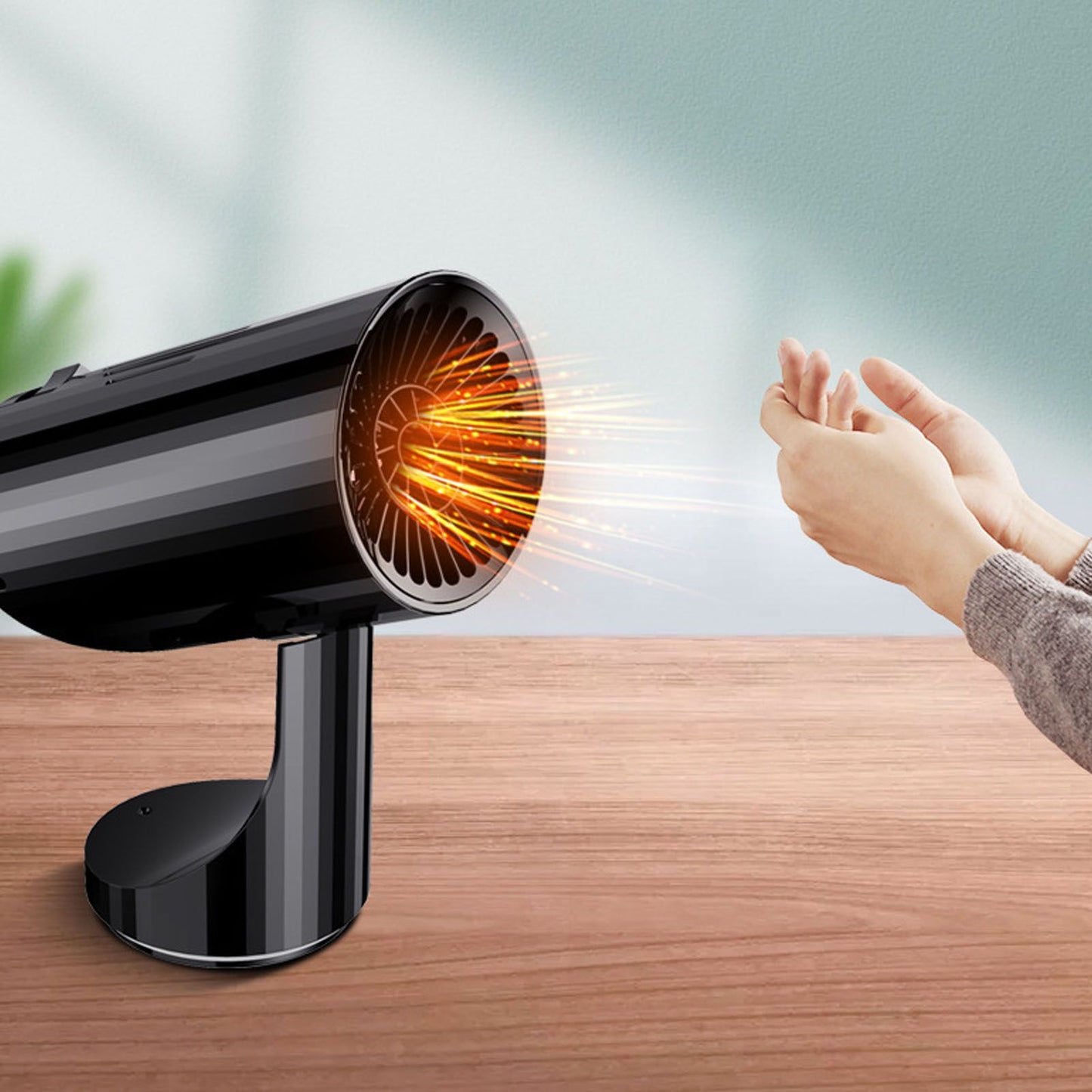 Car Heater Cool and Warm Fast Heating Portable Cigarette Lighter Car Heater Demister Defroster with Rotatable Base