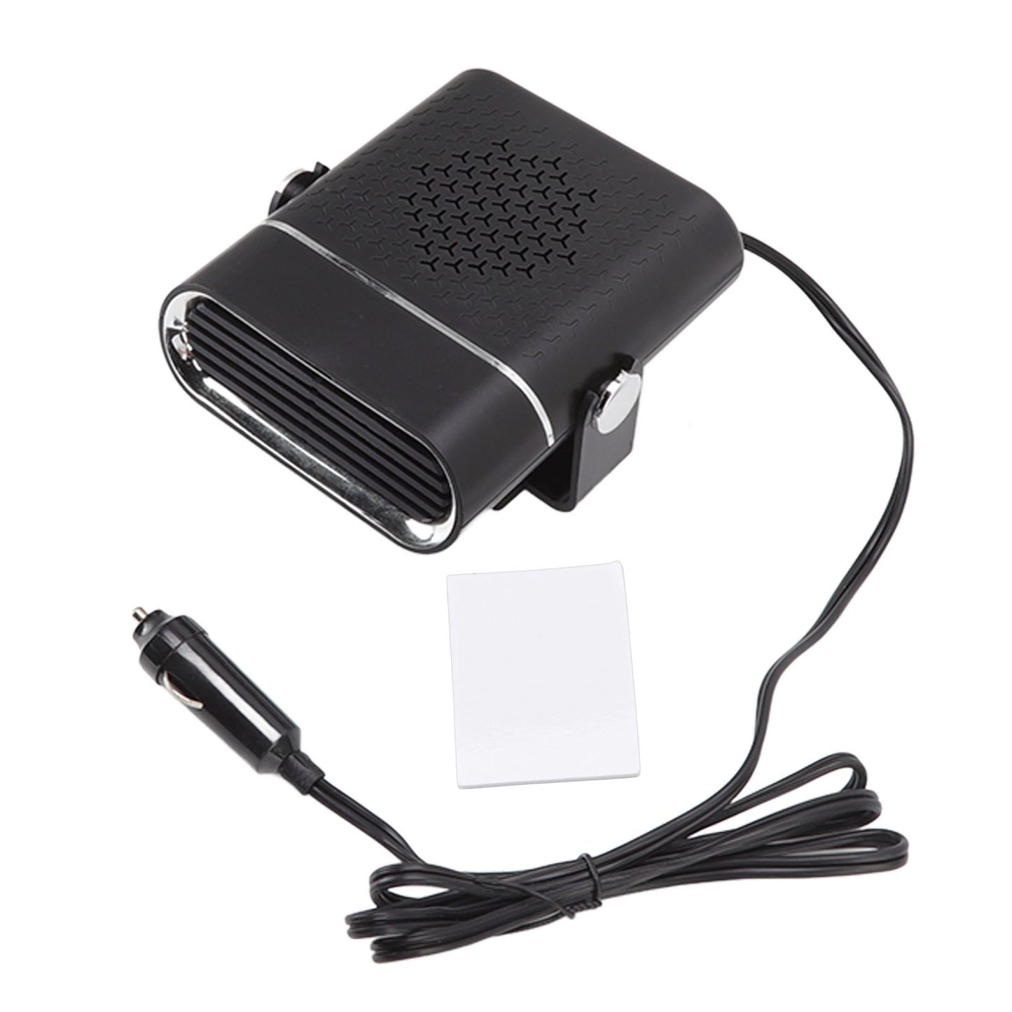 Car Heater 360 Degree Rotating Quick Heating Portable Cigarette Lighter Defogger Defroster for Truck 24V Black