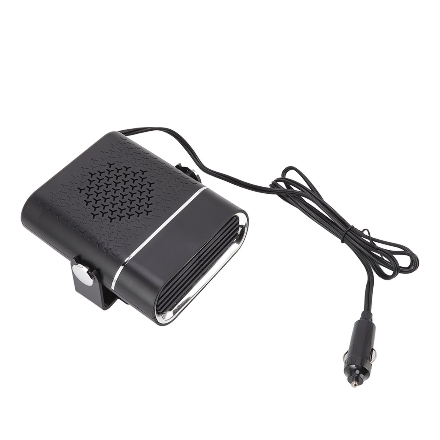 Car Heater 360 Degree Rotating Quick Heating Portable Cigarette Lighter Defogger Defroster for Truck 24V Black