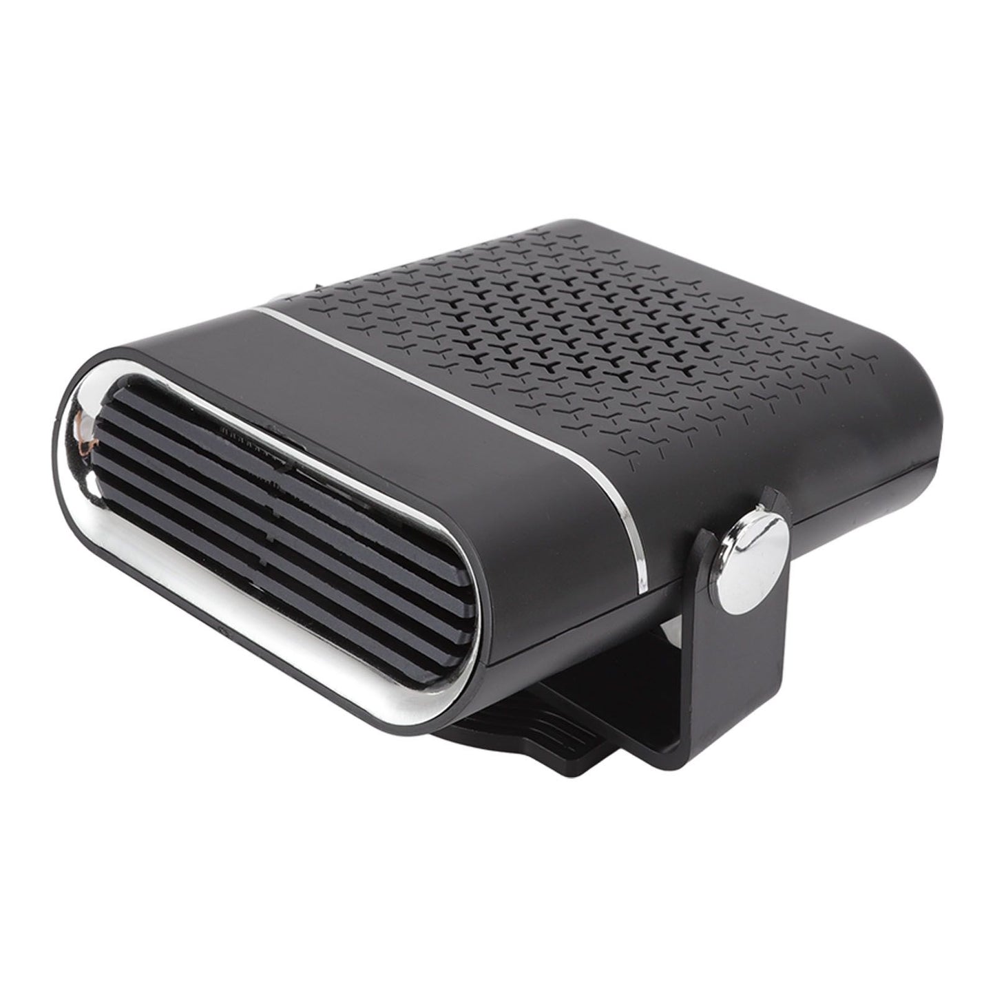 Car Heater 360 Degree Rotating Quick Heating Portable Cigarette Lighter Defogger Defroster for Truck 24V Black