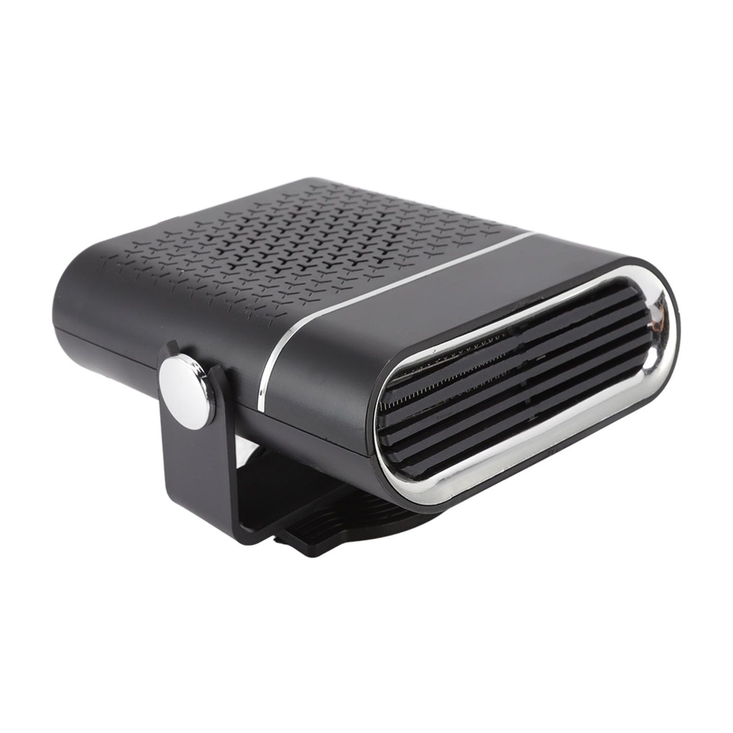 Car Heater 360 Degree Rotating Quick Heating Portable Cigarette Lighter Defogger Defroster for Truck 24V Black