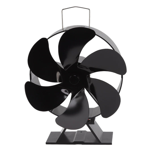 6 Blades Fireplace Fan Thermoelectric Module Wood Stove Fan Heat Powered Wood Burning Air Circulation Fan for Home
