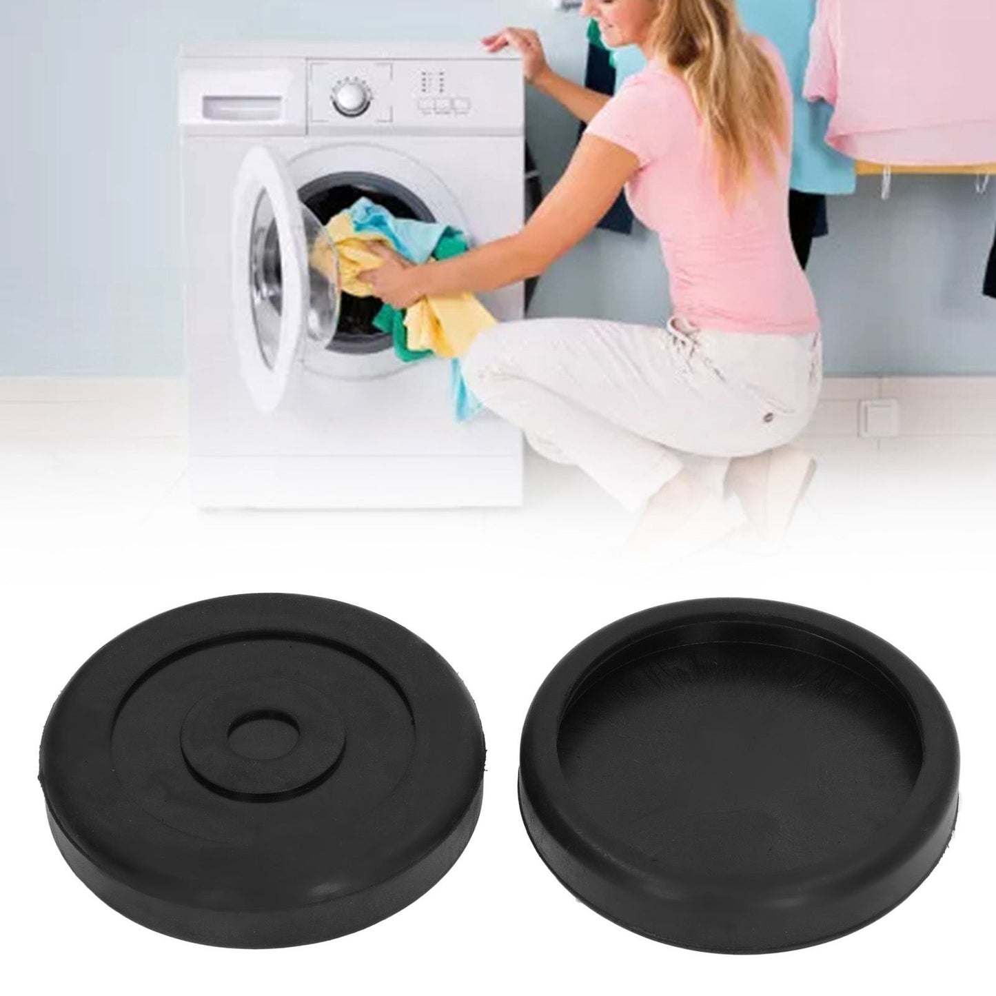 4 Pcs Anti Vibration Feet Pads Antislip Rubber Washing Machine Feet Mats for Washer Dryer