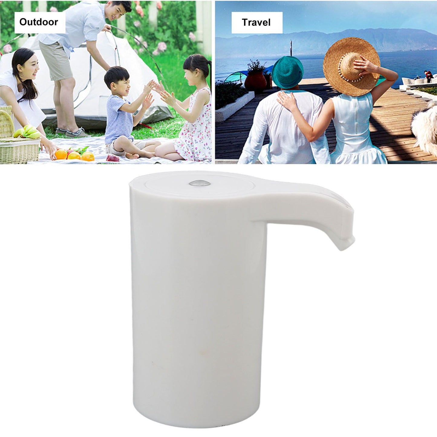 Electric Water Dispenser ABS USB Charging Automatic Bottled Water Dispenser with Hose for Home
