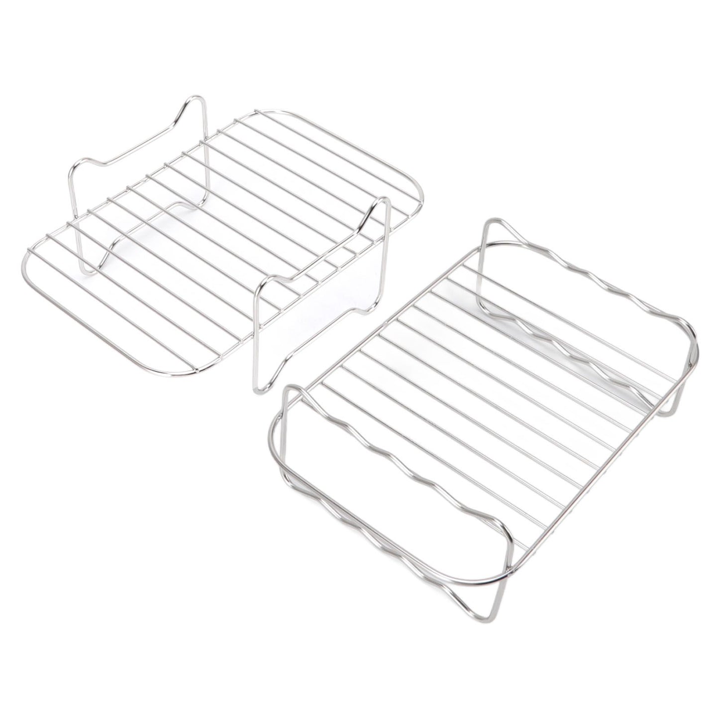 Fryer Rack Stainless Steel Skewer Rack Fryer Steaming Rack with Anti Scalding Clip Skewer for NINJA FOOD 8QT