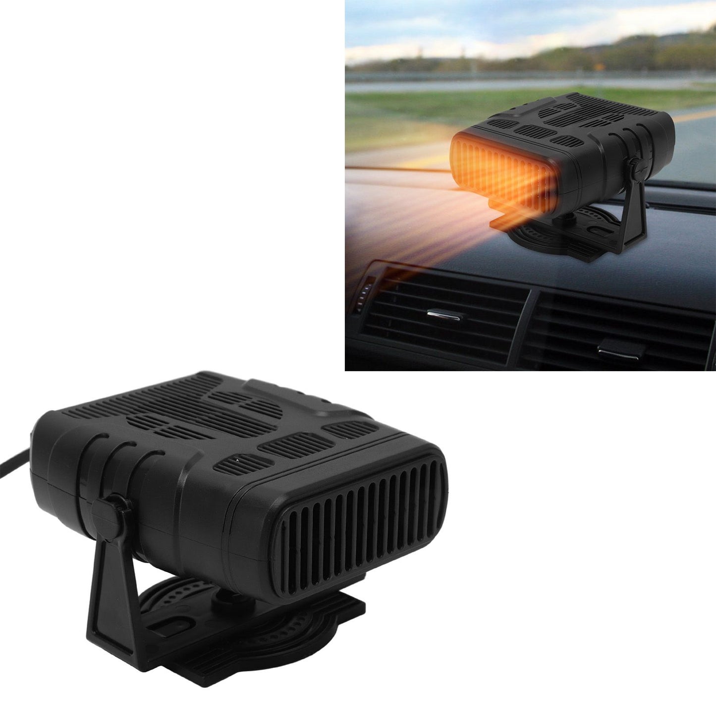 Car Heater Dual Use 2 Modes Angle Adjustment Fireproof Car Demister Defroster for Cleaning Windshield Window 12V 200W