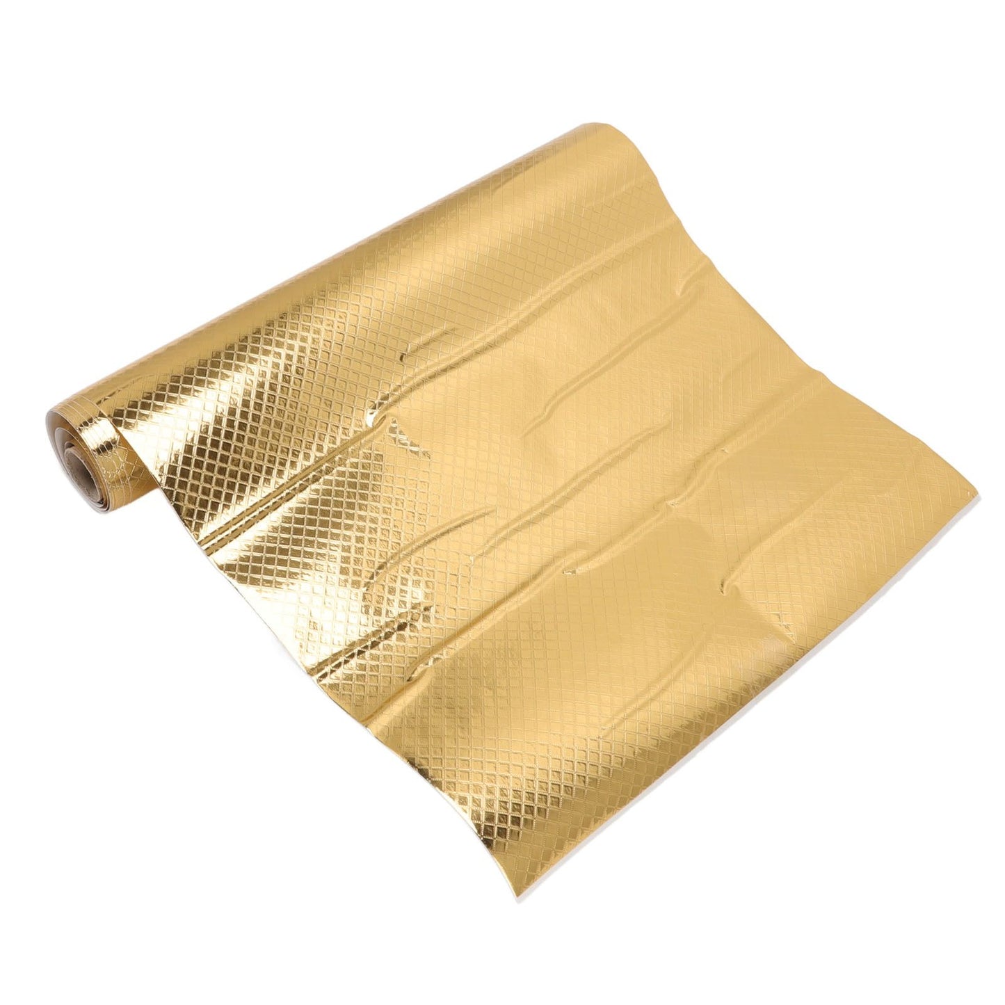 Kitchen Aluminum Foil Stickers Oil Proof Waterproof PVC Self Adhesive Kitchen Backsplash Wallpaper for Kitchen Cabinet Gold Size: Approx. 30x200cm / 11.8x78.7in