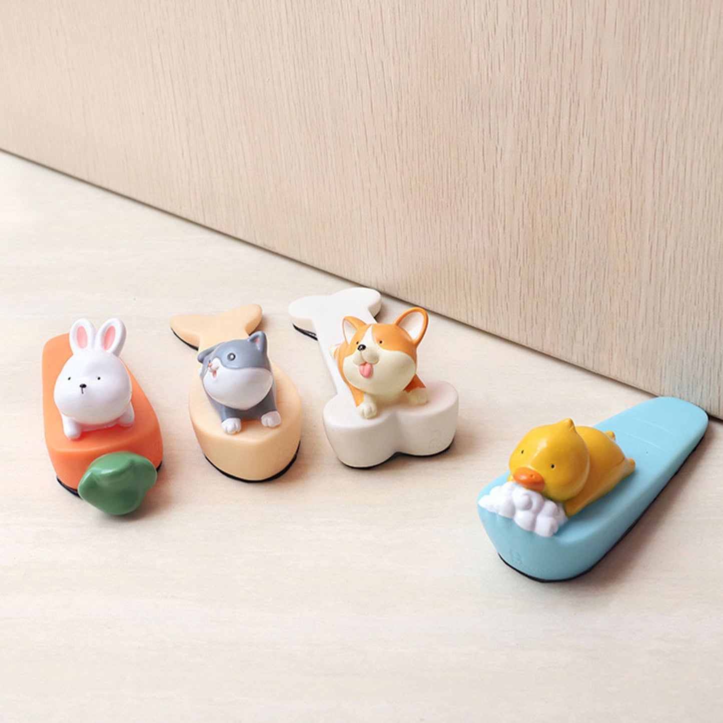 Cute Animal Door Stop Collision Prevention Windproof Prevent Slipping Funny Decorative Wedge Door Stopper Rabbit