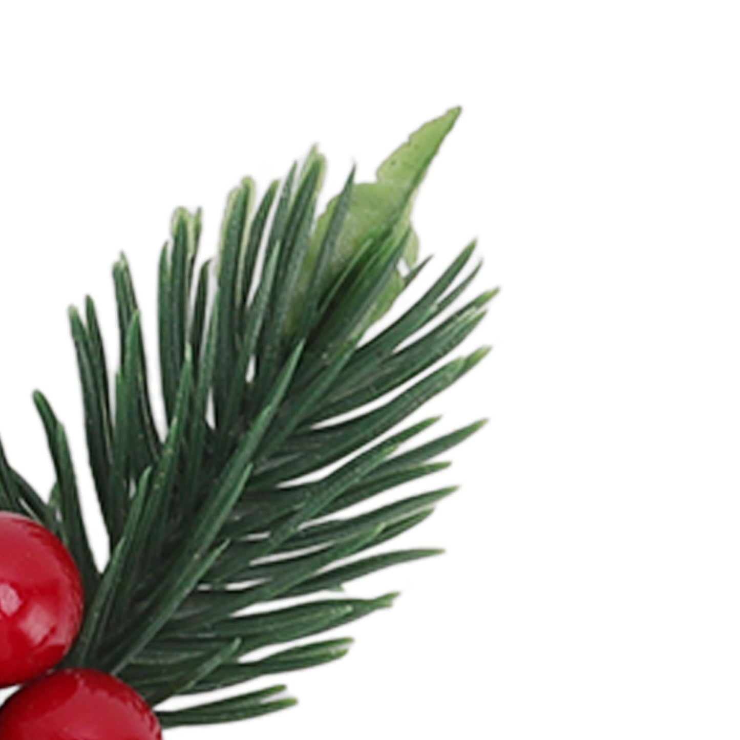 10Pcs Christmas Picks Pinecone Red Berry Pin Needle Artificial Delicate Christmas Decorations