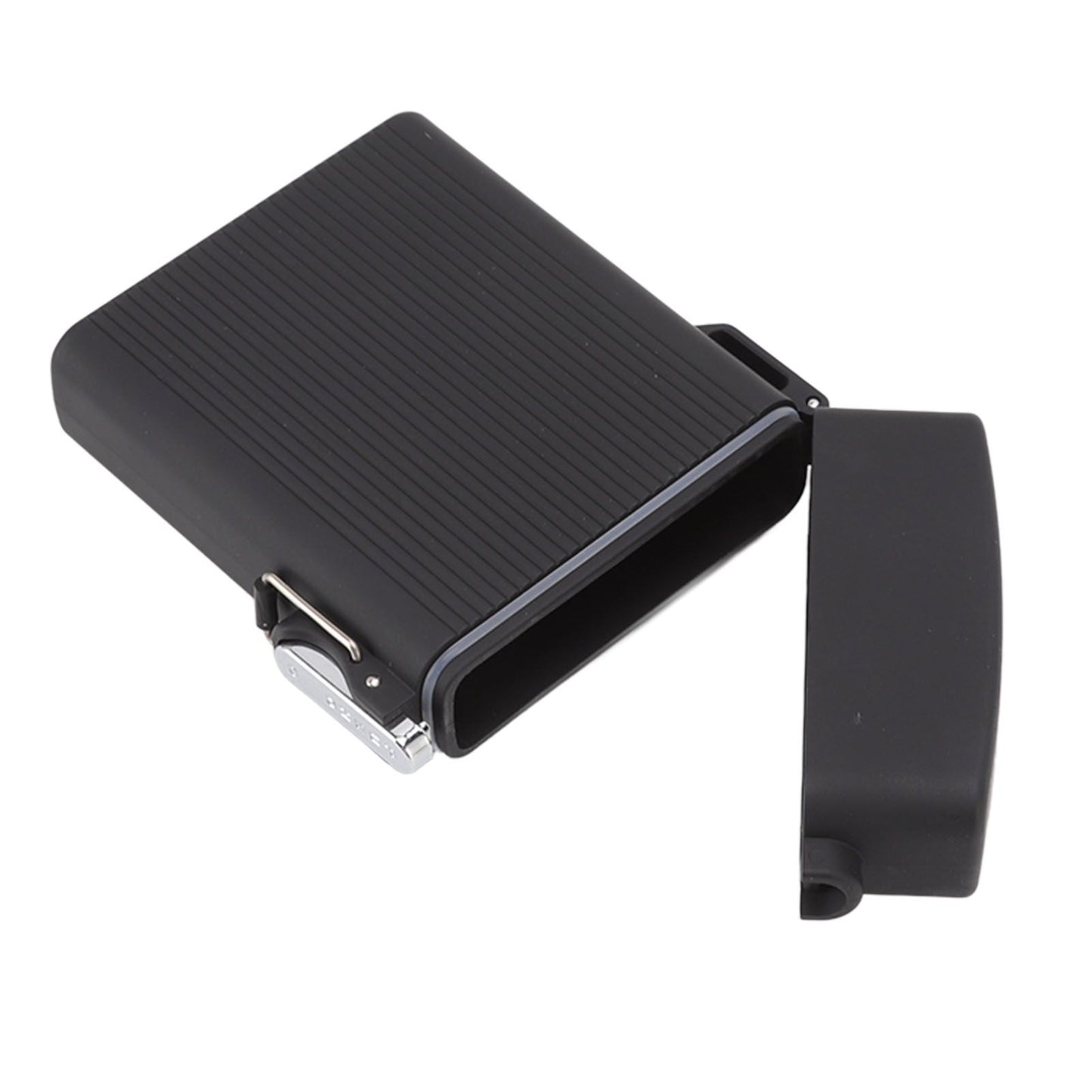 Full Pack 16 Cigarettes Case USB Rechargeable Windproof Flameless Cigarettes Lighter Case Waterproof Cigarette Box with Lanyard Black