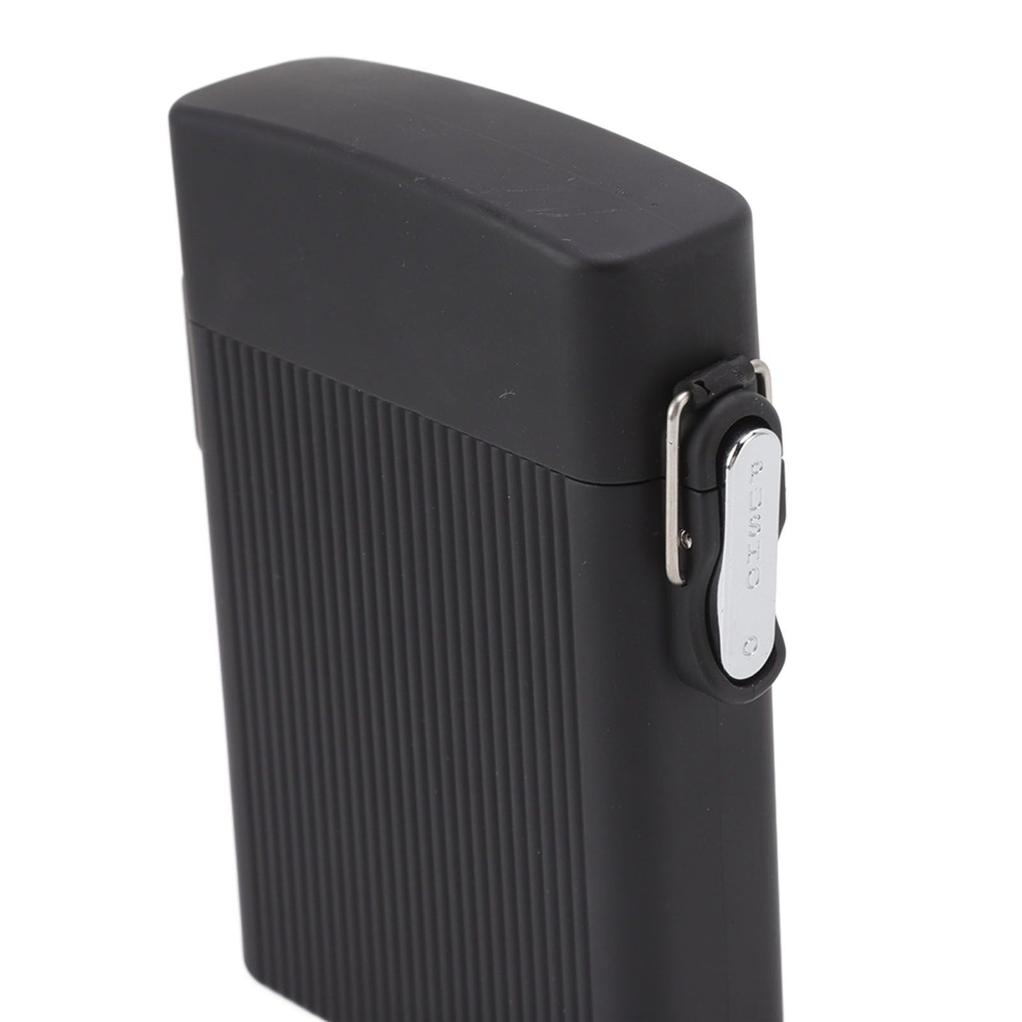 Full Pack 16 Cigarettes Case USB Rechargeable Windproof Flameless Cigarettes Lighter Case Waterproof Cigarette Box with Lanyard Black