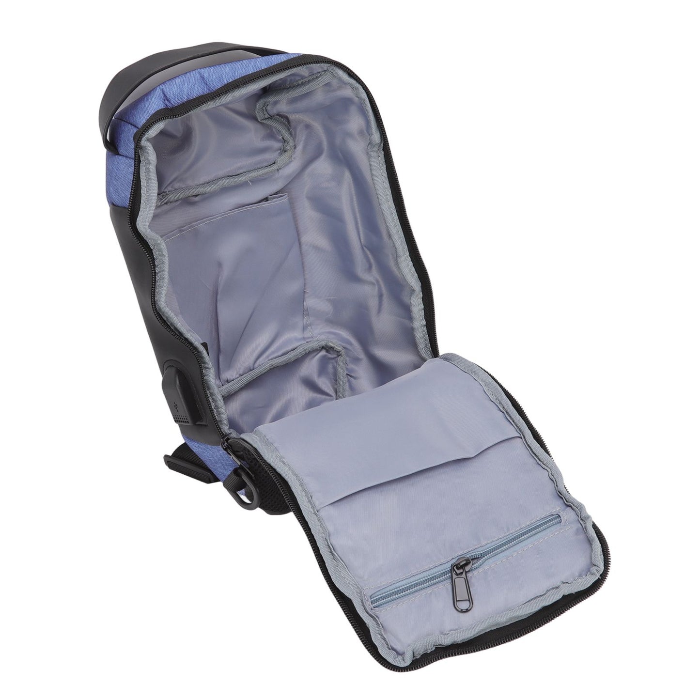 Sling Bag Waterproof Anti Theft with Combination Lock Anti Scratch Sports Single Shoulder Chest Bag Blue