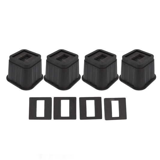 4 Sets Furniture Risers Rubber Antislip 4 Inch Bed Risers for Storage Desk Sofa Chair Washing Machine