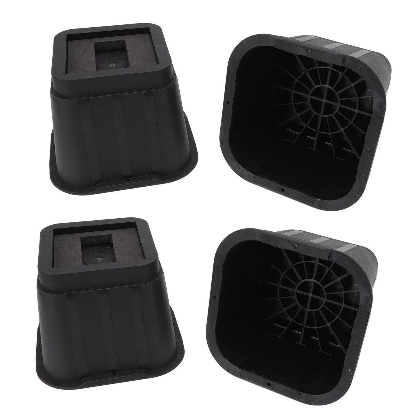 4 Sets Furniture Risers Rubber Antislip 4 Inch Bed Risers for Storage Desk Sofa Chair Washing Machine