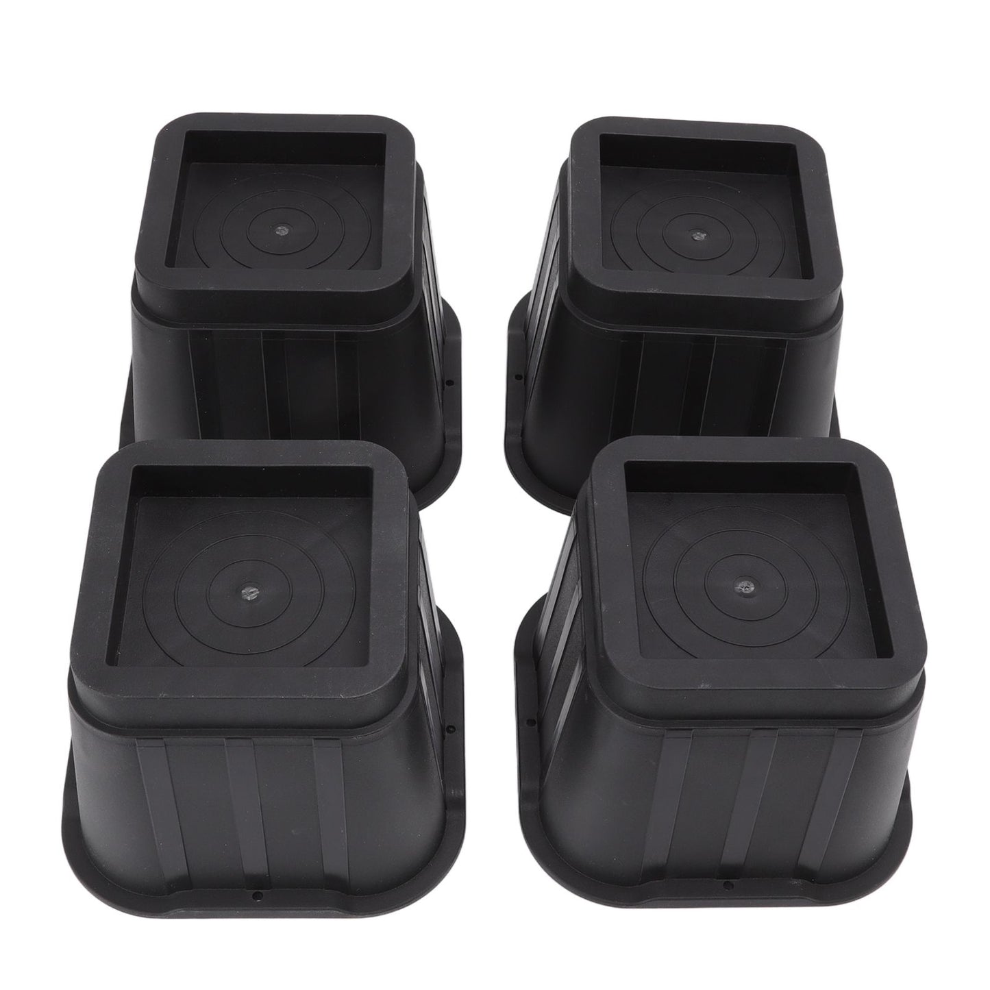 4 Sets Furniture Risers Rubber Antislip 4 Inch Bed Risers for Storage Desk Sofa Chair Washing Machine