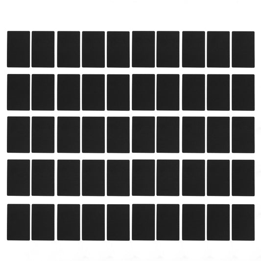 50PCS Business Name Card Laser Engraving Waterproof and Wear Resistant Aluminum Visiting Card for Company Black