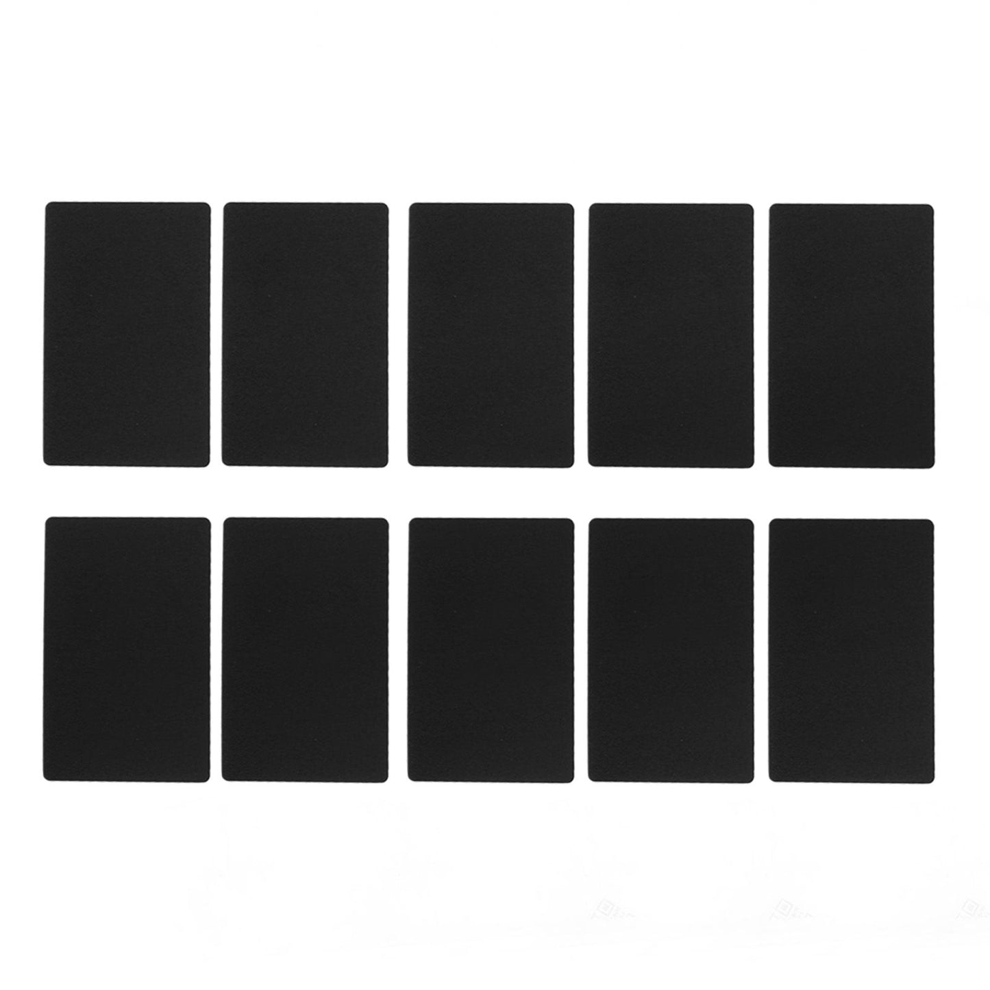 50PCS Business Name Card Laser Engraving Waterproof and Wear Resistant Aluminum Visiting Card for Company Black