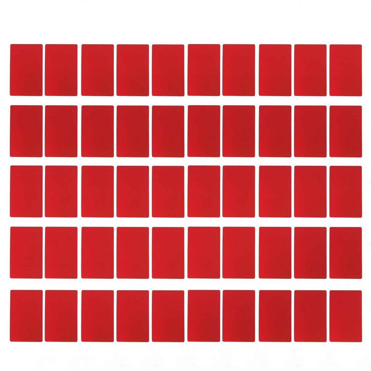 50PCS Business Name Card Laser Engraving Waterproof and Wear Resistant Aluminum Visiting Card for Company Red