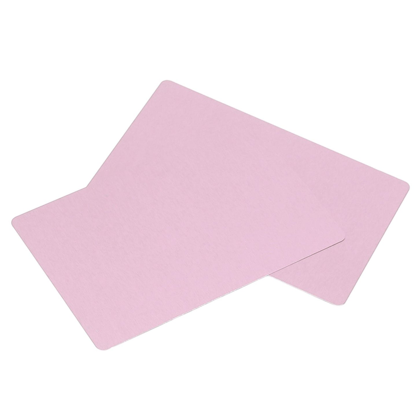 50PCS Business Name Card Laser Engraving Waterproof and Wear Resistant Aluminum Visiting Card for Company Rose Gold