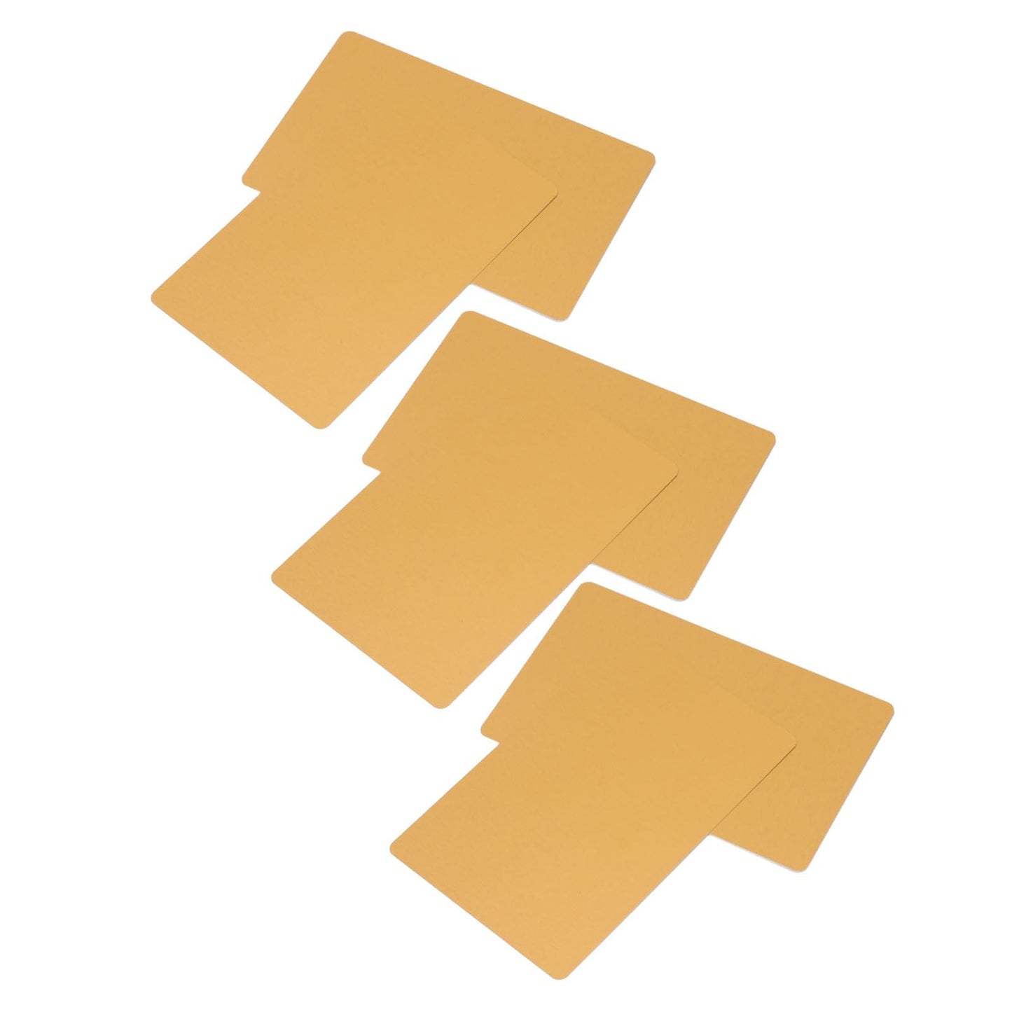50 Sheets Metal Business Card Heat Transfer Aluminum Business Cards Blanks DIY Craft Supplies Gold