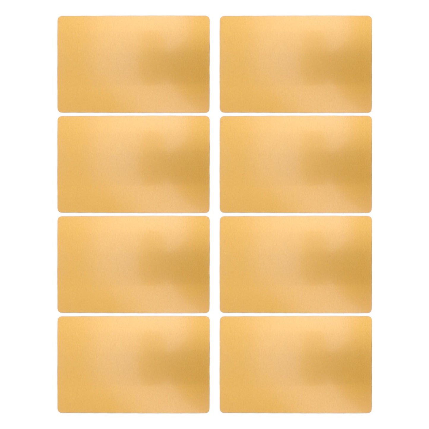 50 Sheets Metal Business Card Heat Transfer Aluminum Business Cards Blanks DIY Craft Supplies Gold