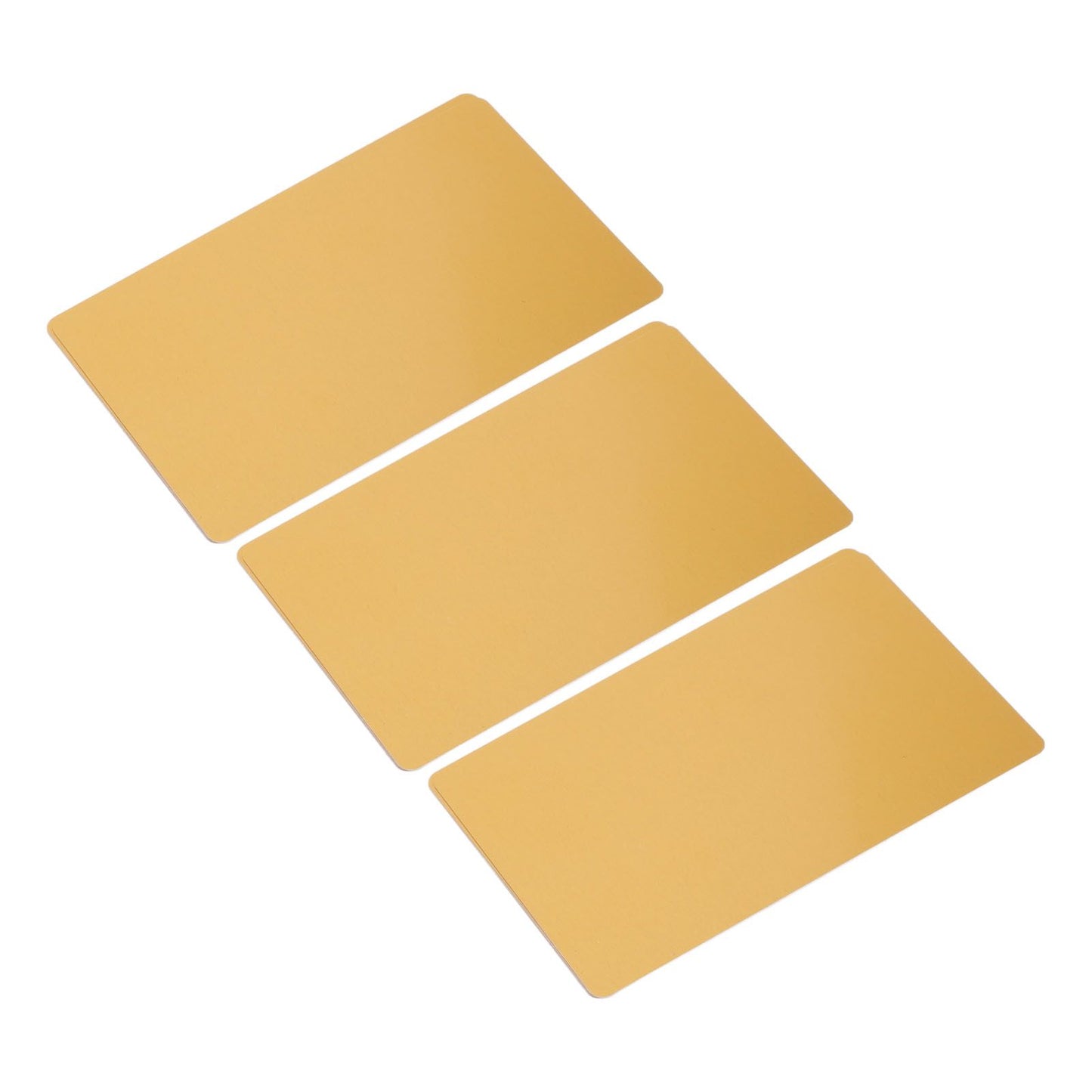 50 Sheets Metal Business Card Heat Transfer Aluminum Business Cards Blanks DIY Craft Supplies Gold