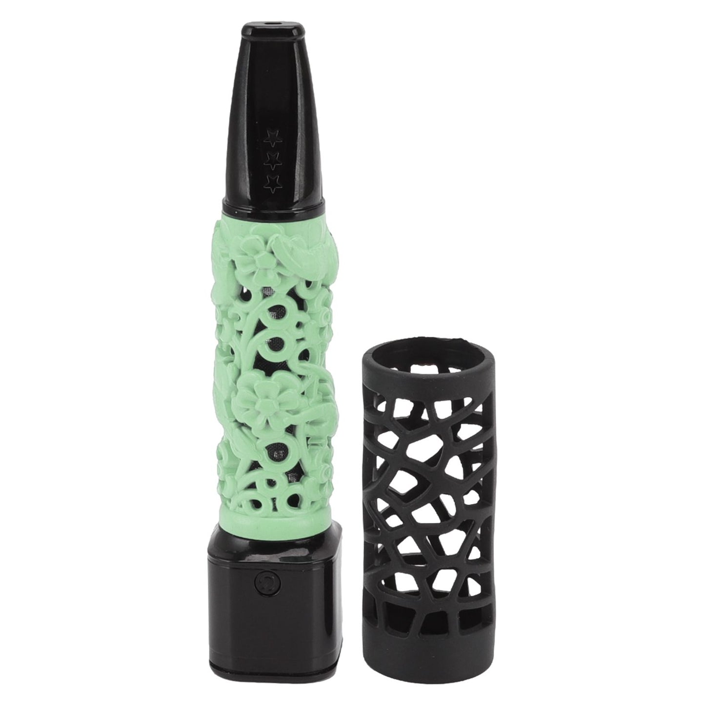 Cigarette Holder Large Capacity Temperature Change Color Rechargeable Ashless Cigarette Holder with Cigarette Lighter Green