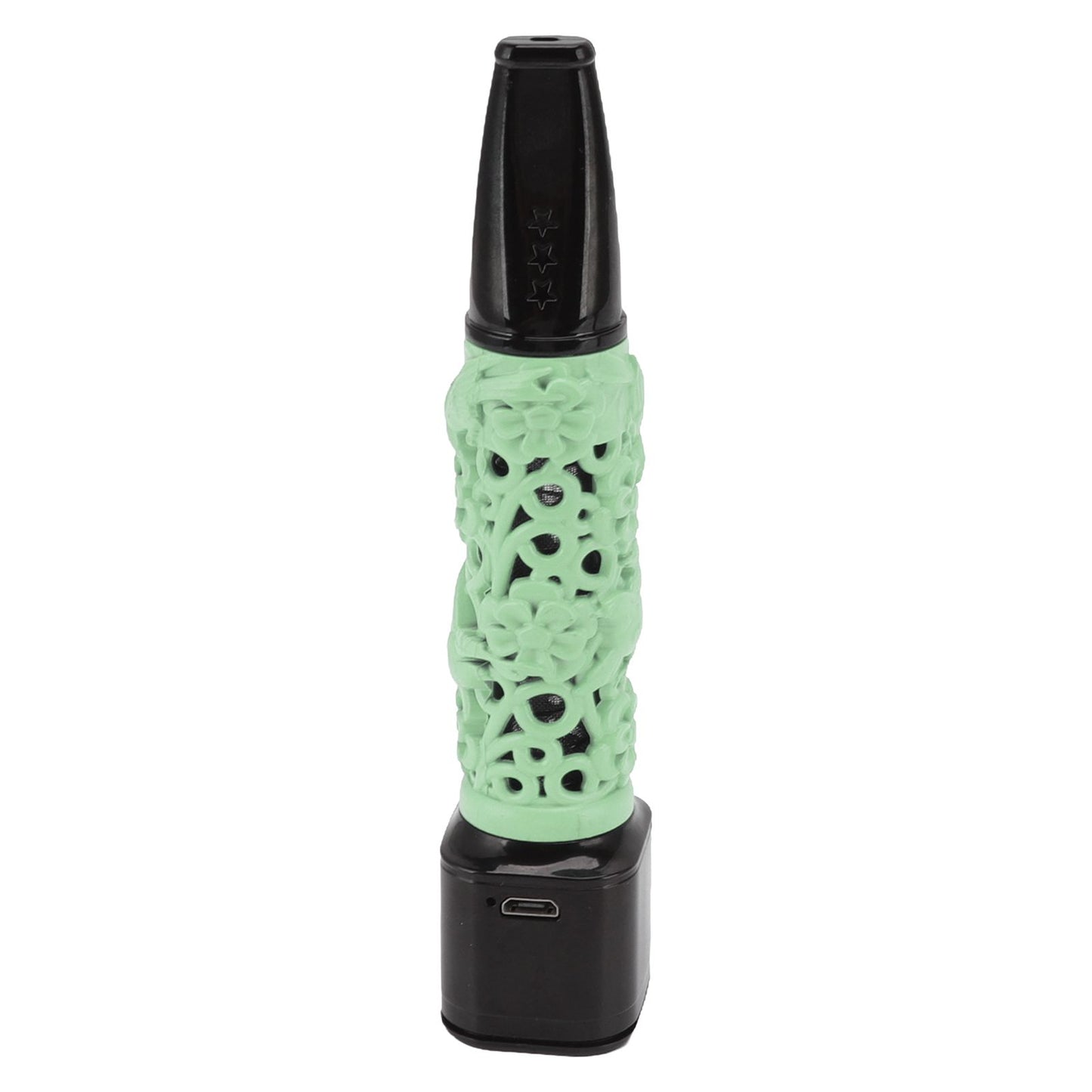 Cigarette Holder Large Capacity Temperature Change Color Rechargeable Ashless Cigarette Holder with Cigarette Lighter Green