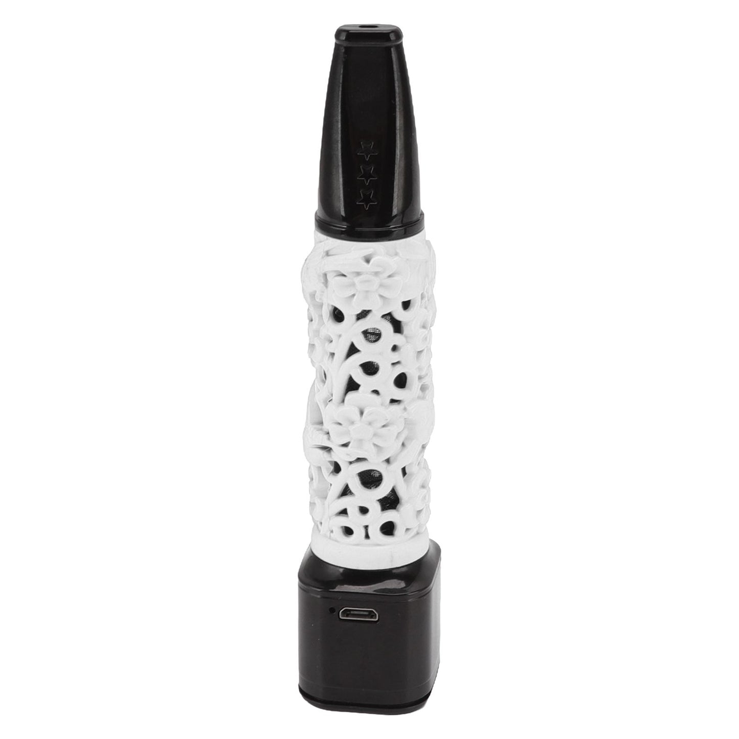 Cigarette Holder Large Capacity Temperature Change Color Rechargeable Ashless Cigarette Holder with Cigarette Lighter White