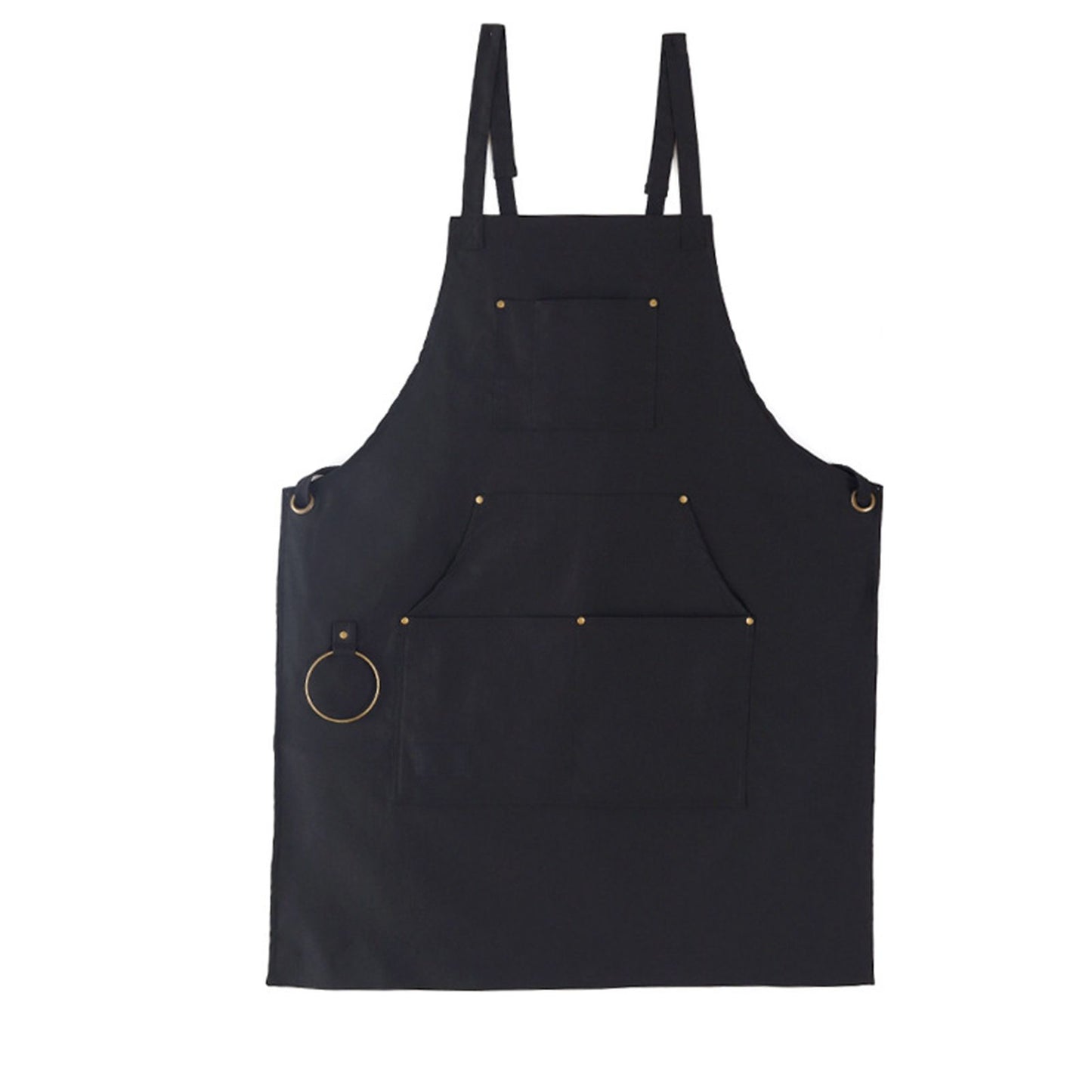 Barbecue Apron Adjustable Waterproof Work Tool Apron with Multiple Pockets Kitchen Apron