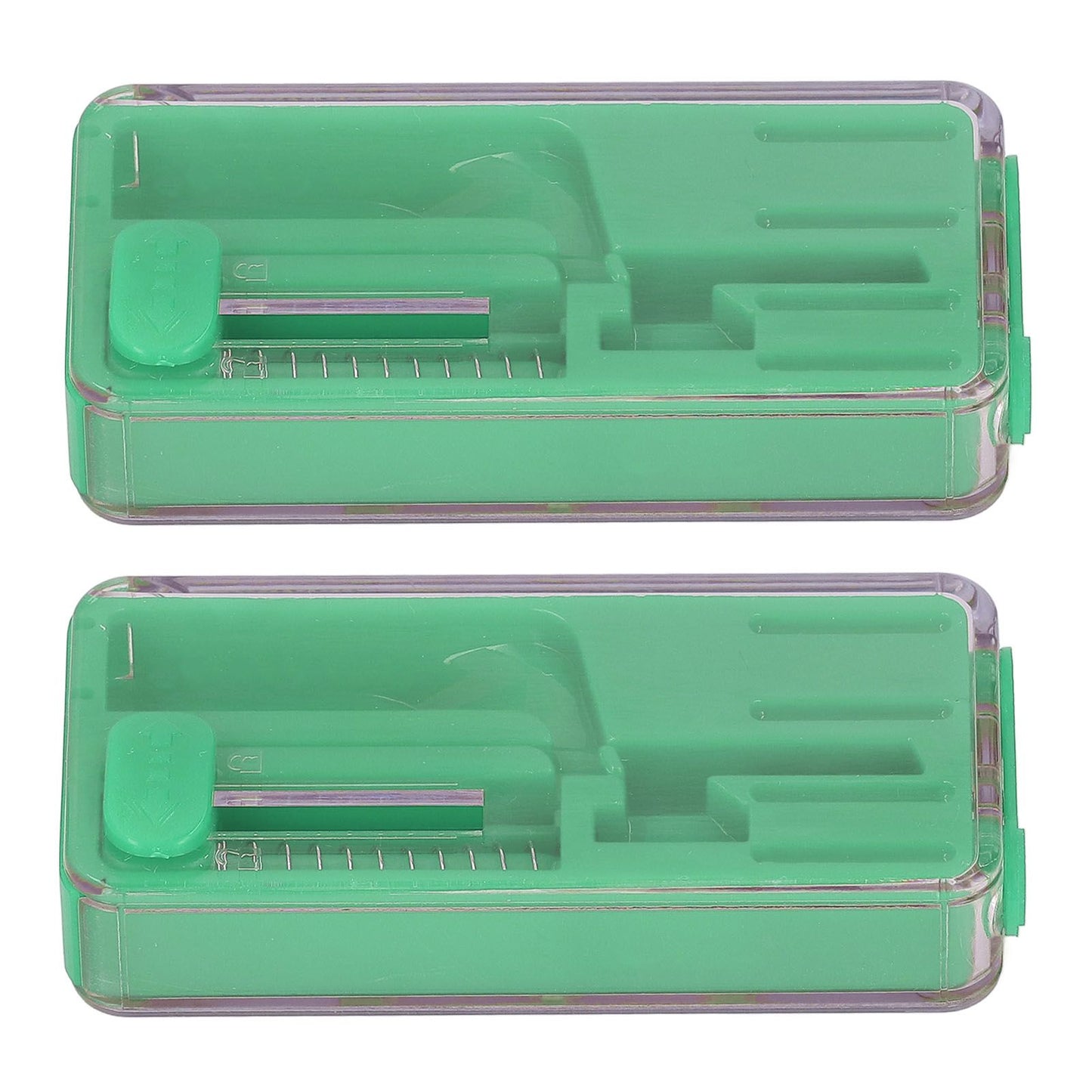 2PCS Cigarette Explosion Beads Pushers Peppermint Cigarette Bursting Beads Pusher Box DIY Smoking Tools Green