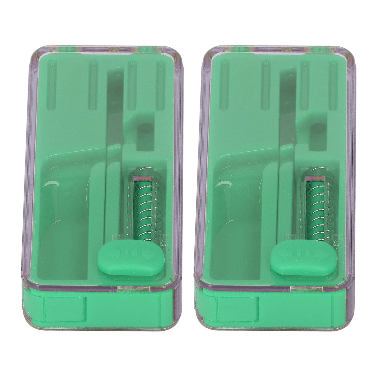 2PCS Cigarette Explosion Beads Pushers Peppermint Cigarette Bursting Beads Pusher Box DIY Smoking Tools Green