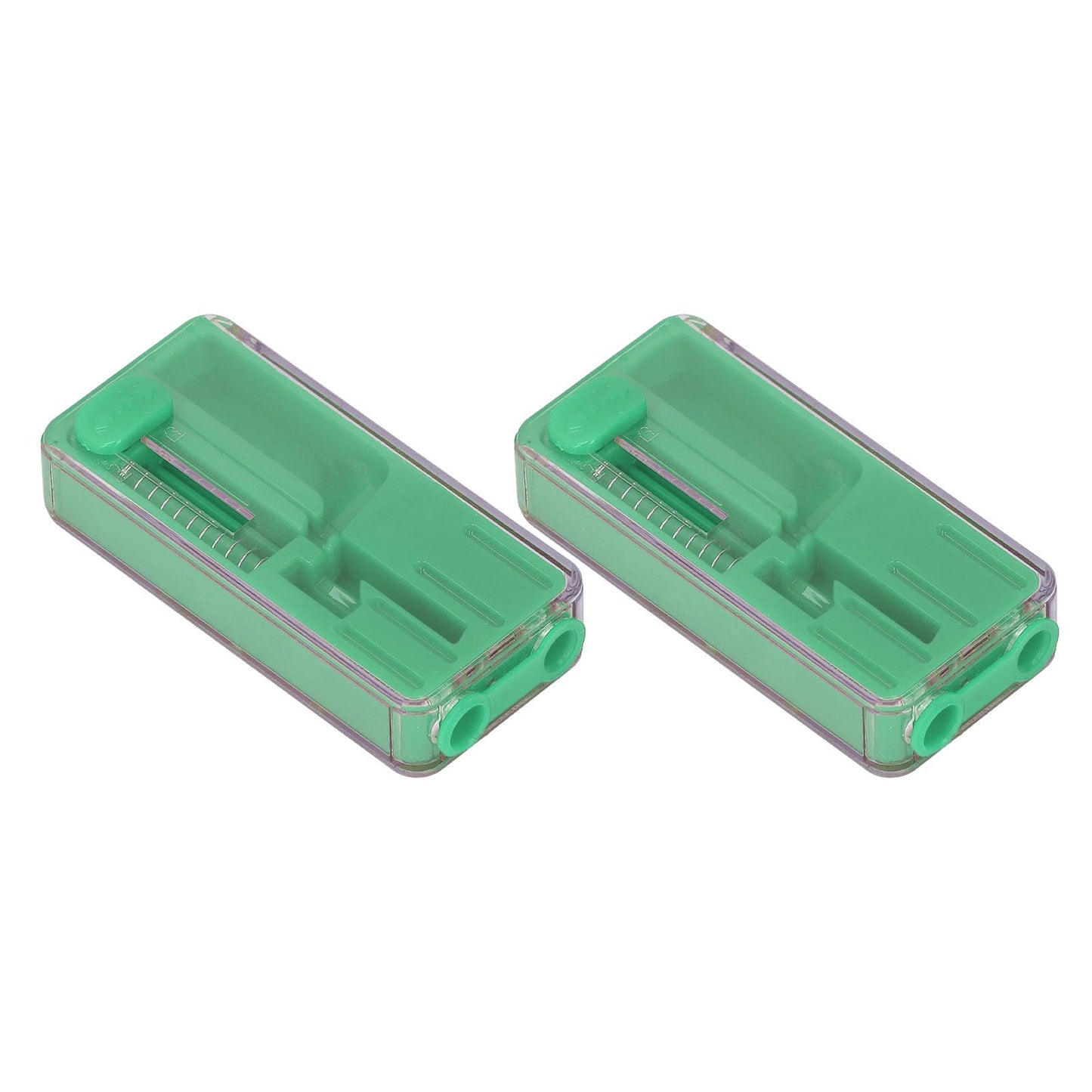 2PCS Cigarette Explosion Beads Pushers Peppermint Cigarette Bursting Beads Pusher Box DIY Smoking Tools Green