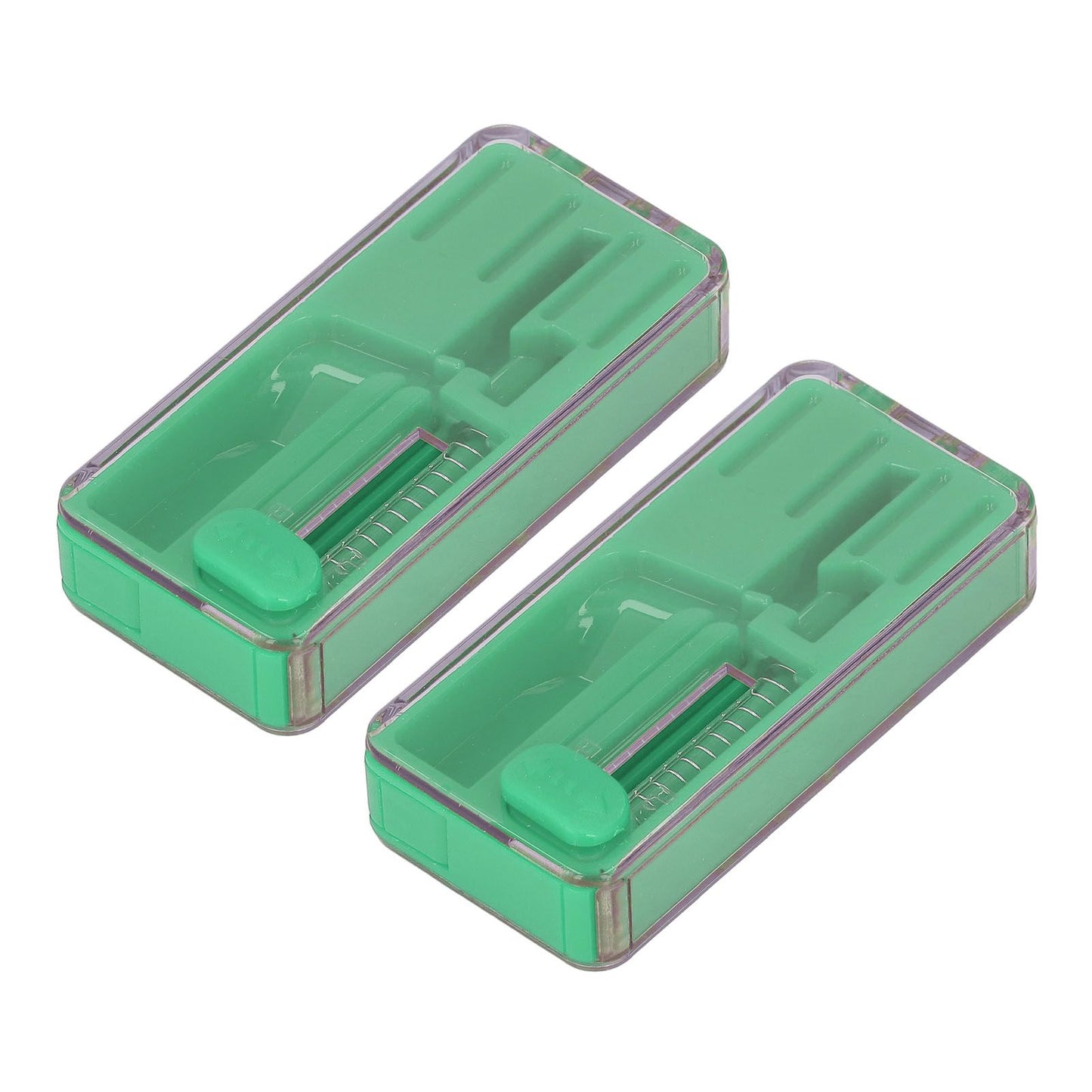 2PCS Cigarette Explosion Beads Pushers Peppermint Cigarette Bursting Beads Pusher Box DIY Smoking Tools Green