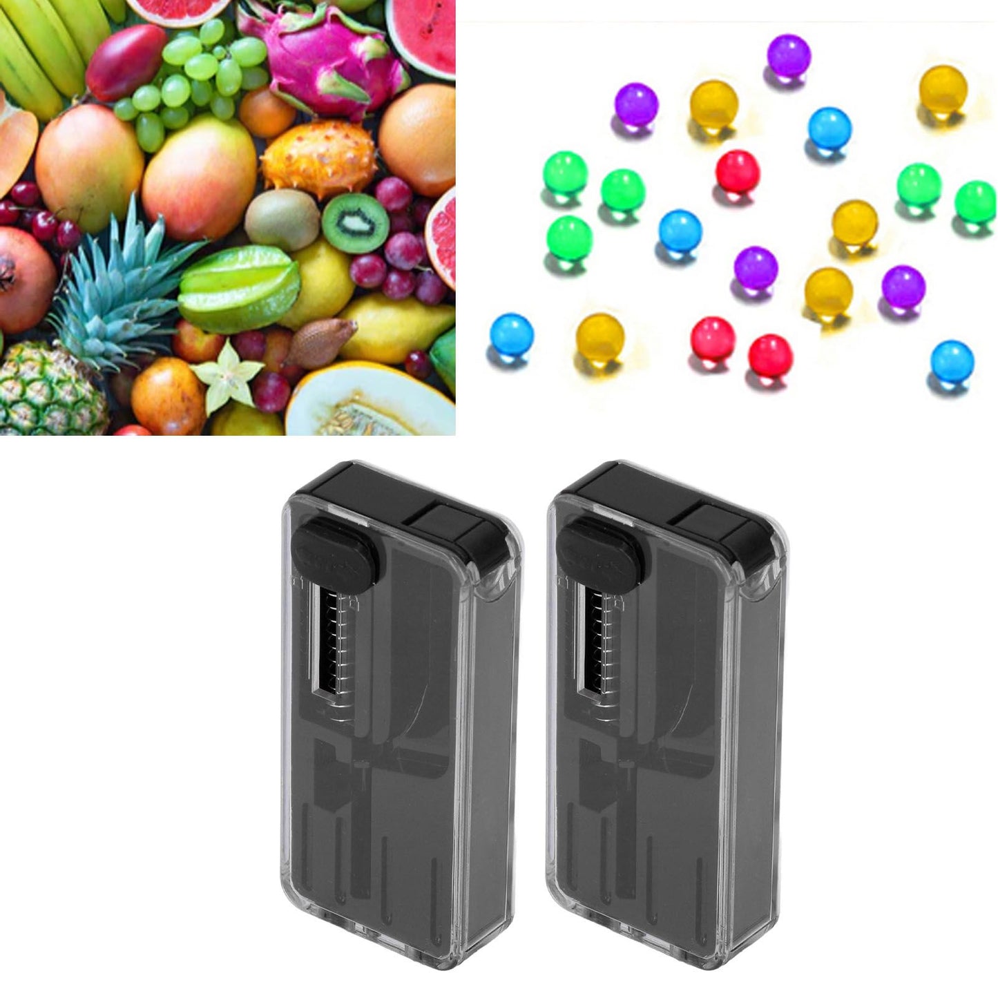 2PCS Cigarette Explosion Beads Pushers Peppermint Cigarette Bursting Beads Pusher Box DIY Smoking Tools Black