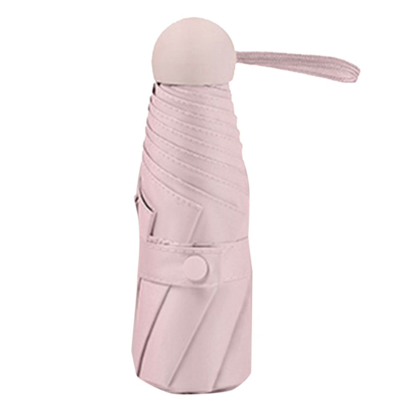 Capsule Umbrella Mini Pocket UV Resistant 2 Use 5 Section 8 Edged Outdoor Accessories Pink