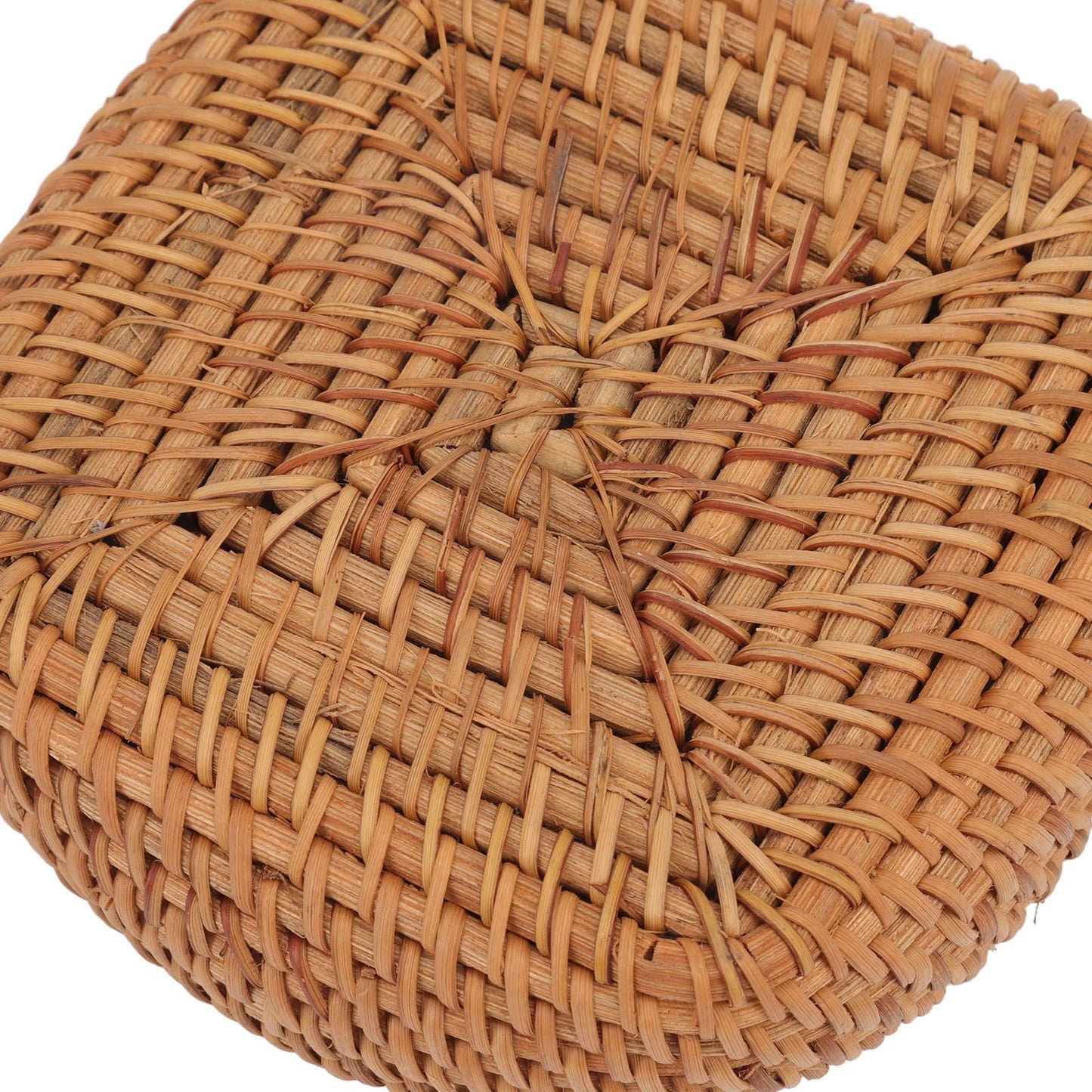 Rattan Storage Basket Hand Woven Simple Exquisite Rattan Organizer Storage Basket for Tea Sets Tableware S