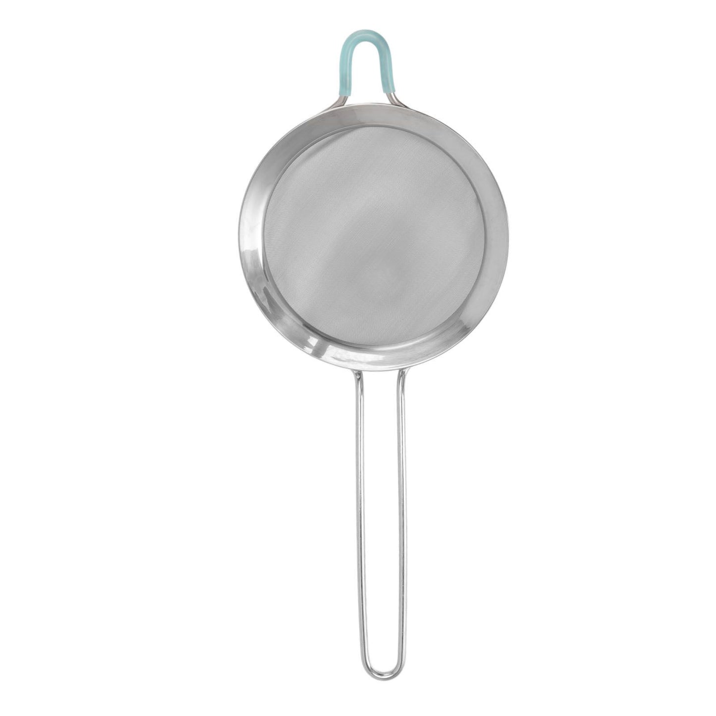 60 Mesh Fine Strainer Stainless Steel Handheld Flour Colander with Long Handle for Kitchen 14cm/5.5in