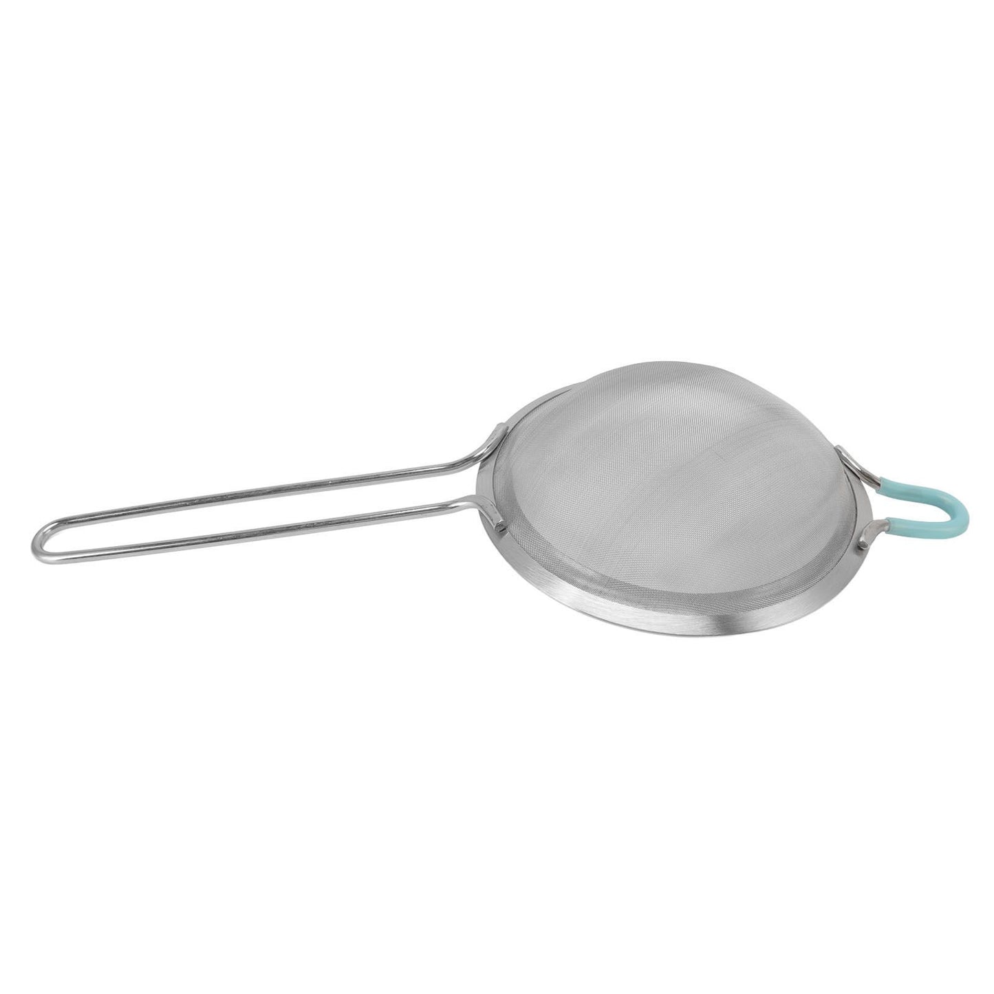 60 Mesh Fine Strainer Stainless Steel Handheld Flour Colander with Long Handle for Kitchen 14cm/5.5in