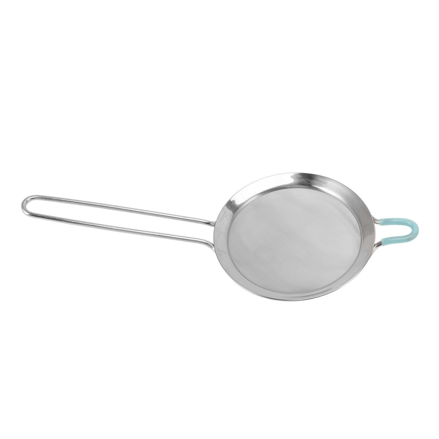 60 Mesh Fine Strainer Stainless Steel Handheld Flour Colander with Long Handle for Kitchen 20cm/7.9in