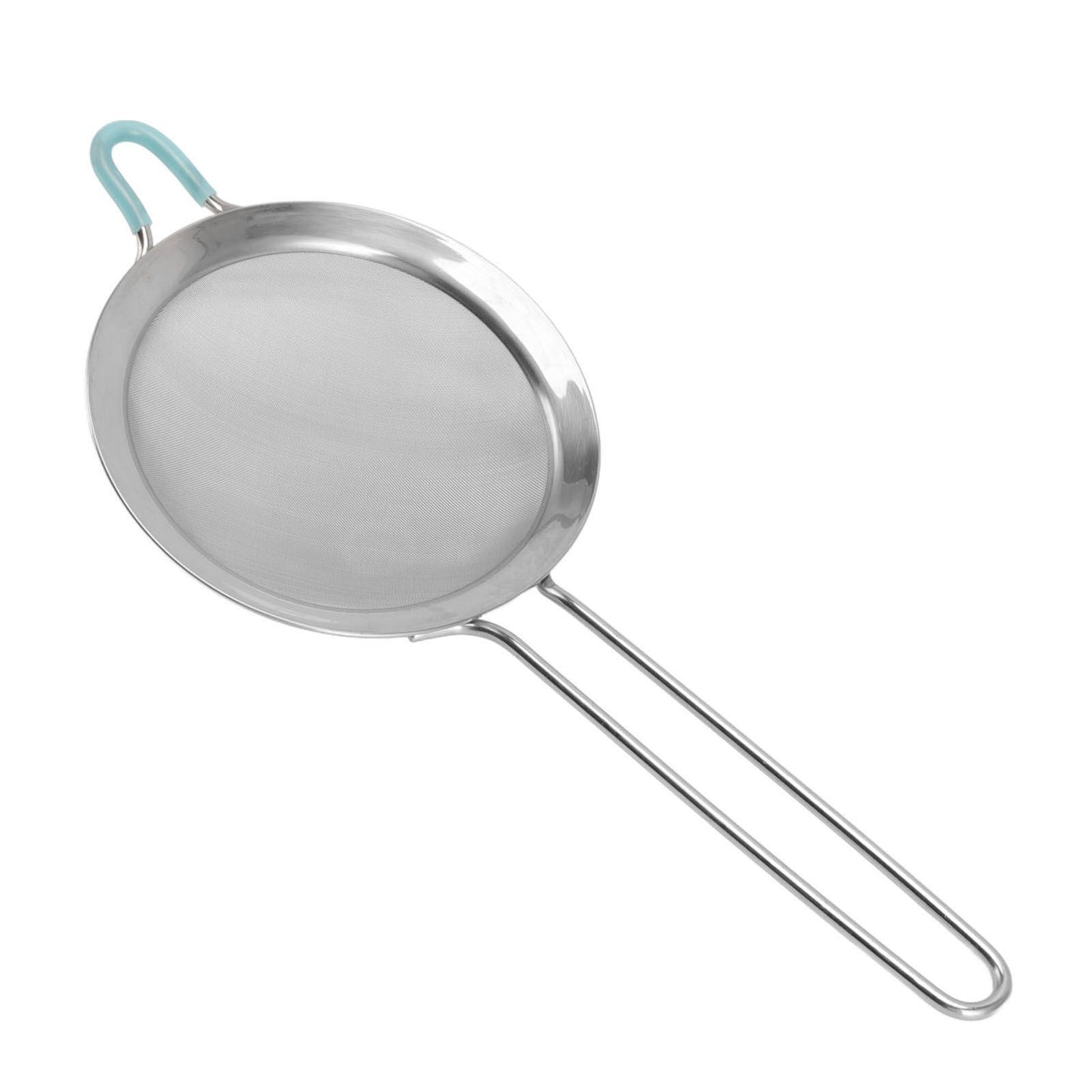 60 Mesh Fine Strainer Stainless Steel Handheld Flour Colander with Long Handle for Kitchen 20cm/7.9in